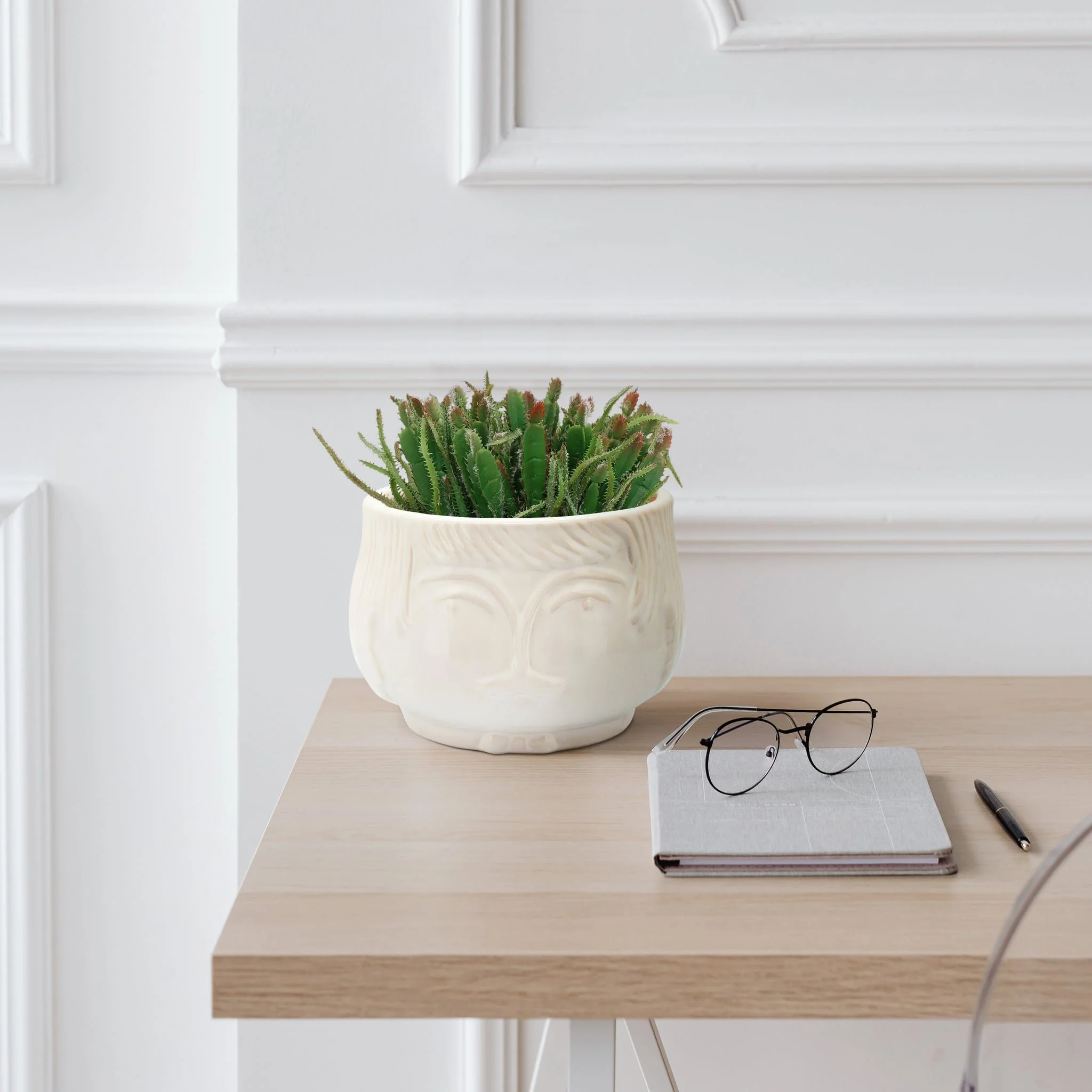 7" Grandpa Planter, White - Image 4