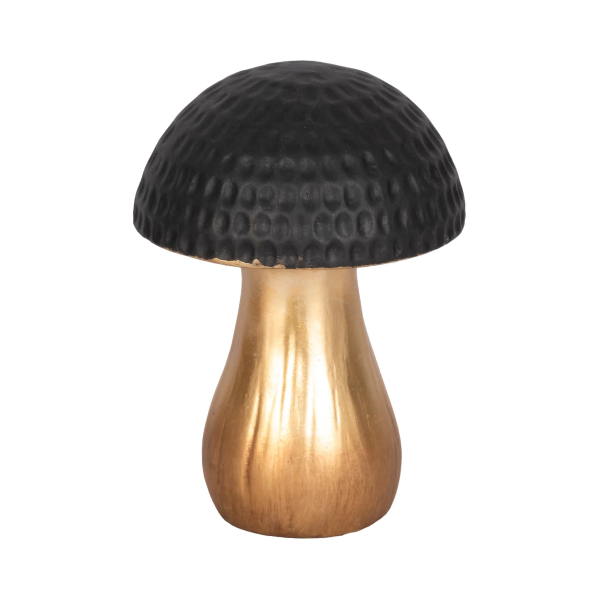 7" Hammered Top Mushroom, Black/gold - Image 2
