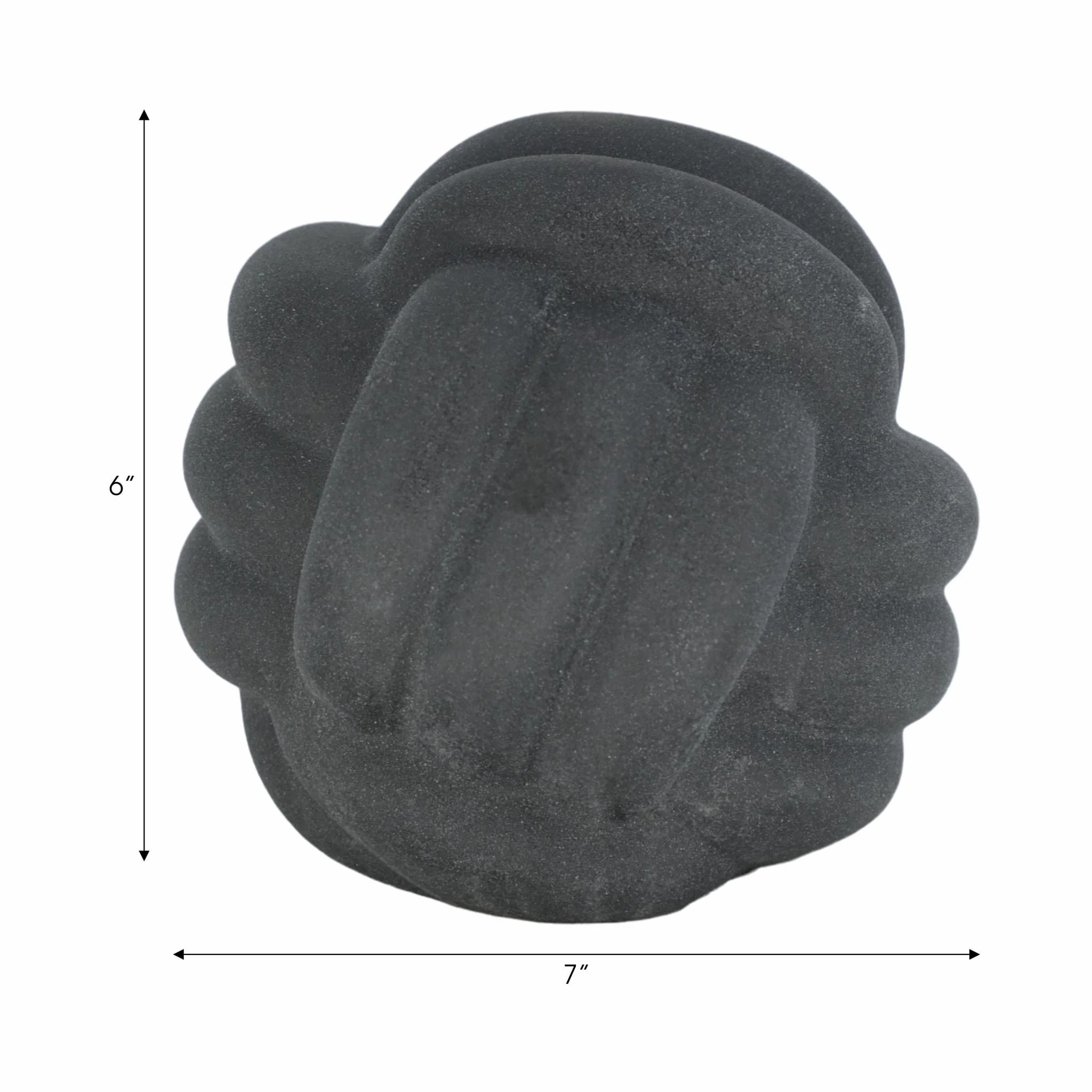 7" Knot Orb Rough Texture, Black - Image 7