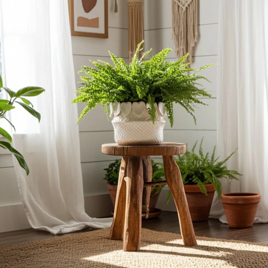 7" Leaf Applique Woven Planter, Cream - Image 11