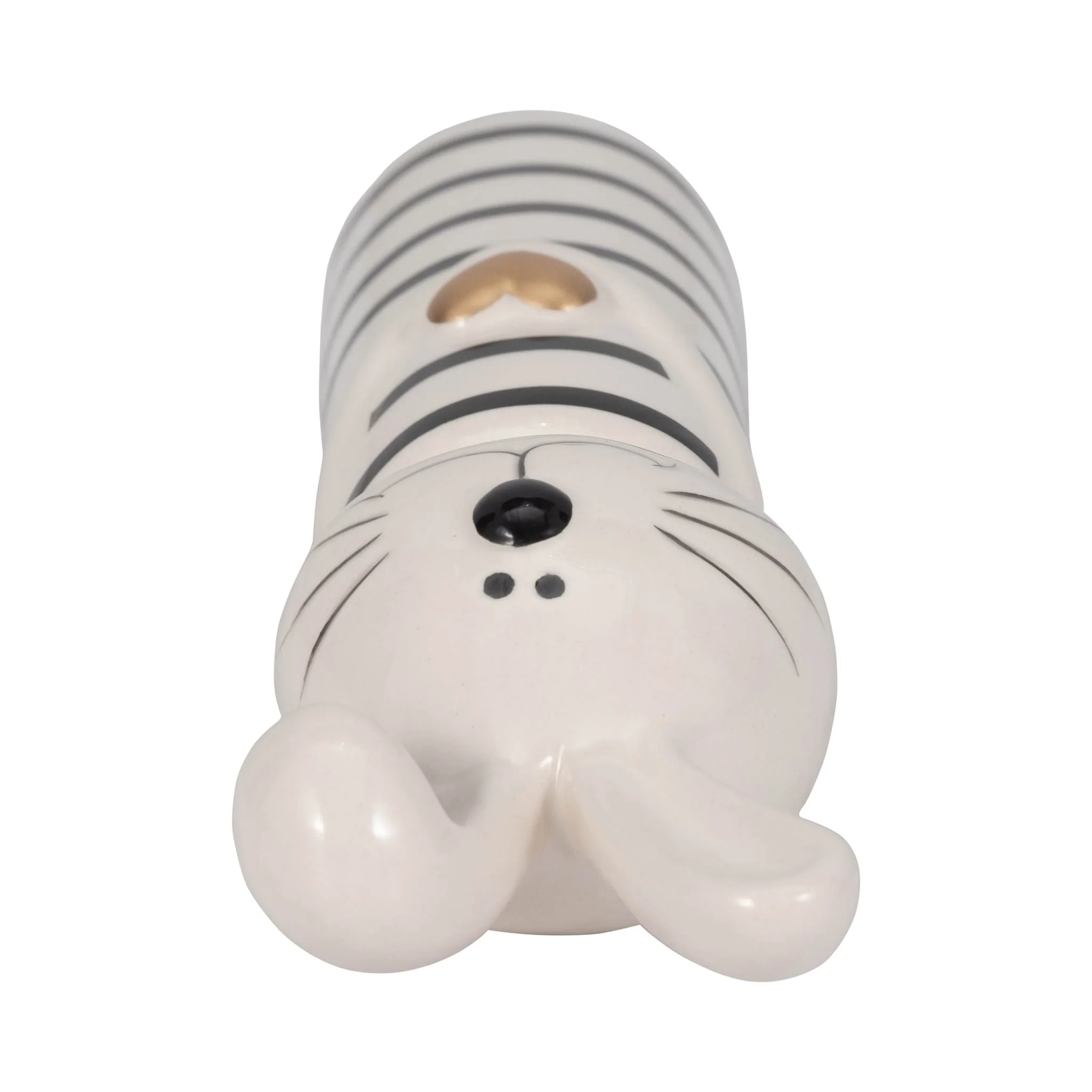 7" Lines Bunny With Gold Heart, White/black - Image 6