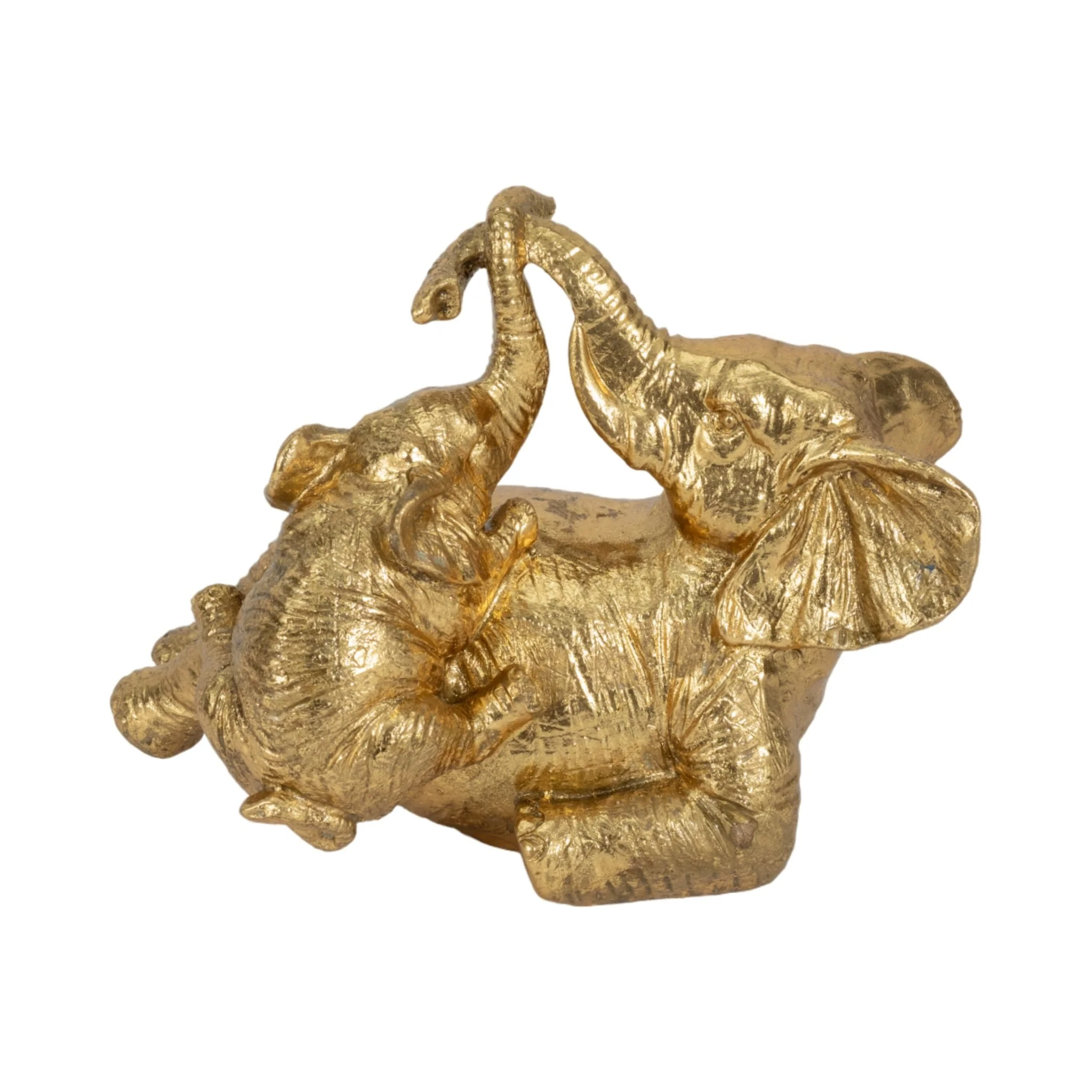 7" Playful Elephants, Gold - Image 4