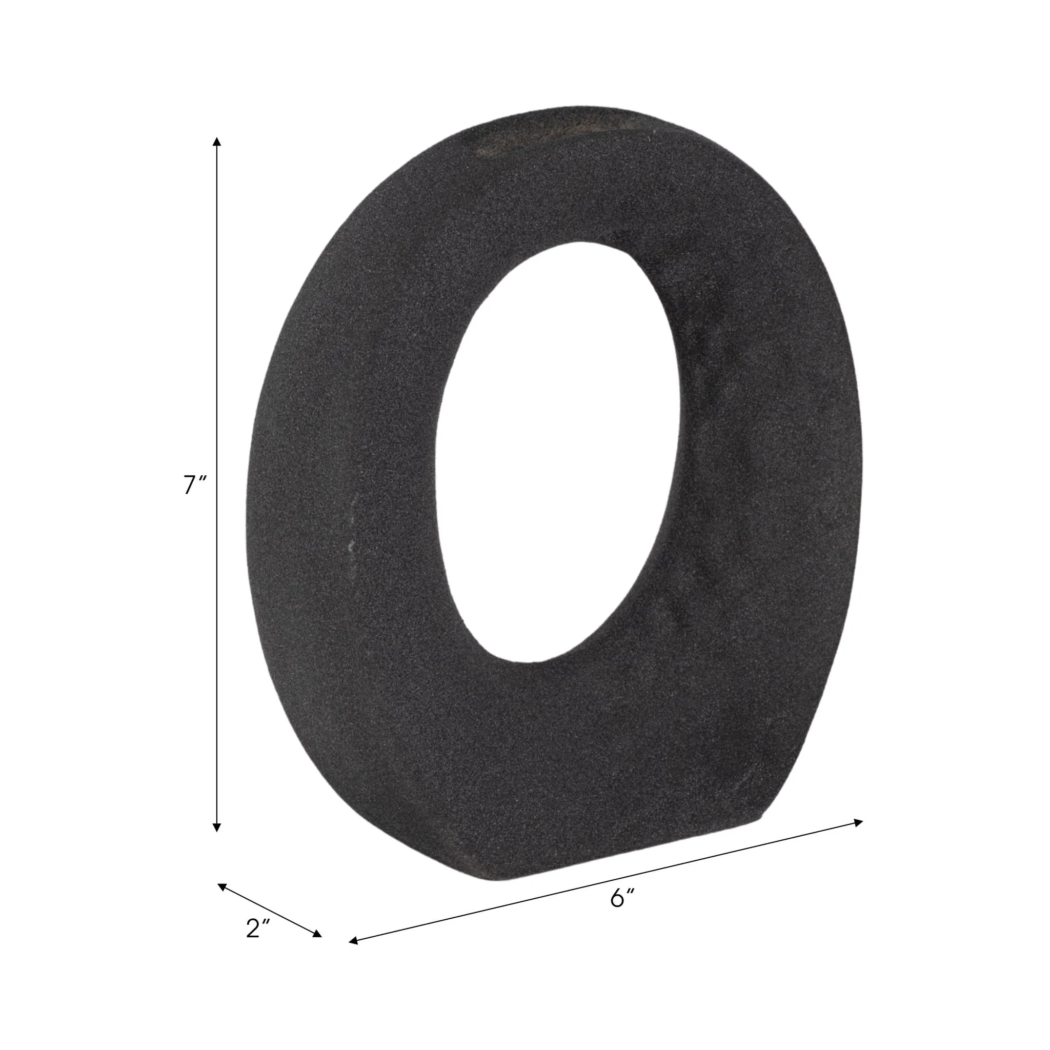 7" Rough Finish Open Cut-out With Vase Opening, Bl - Image 8