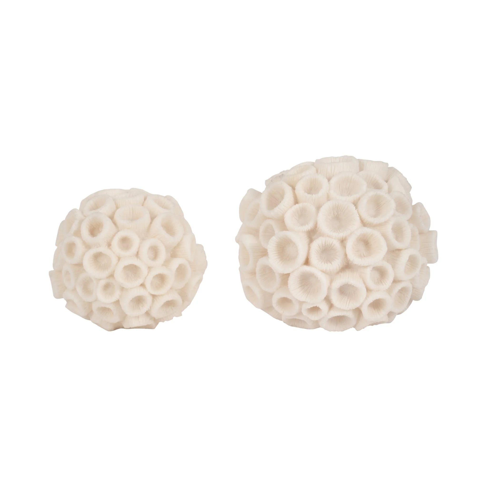 7" Round Coral Orb, Ivory - Image 6