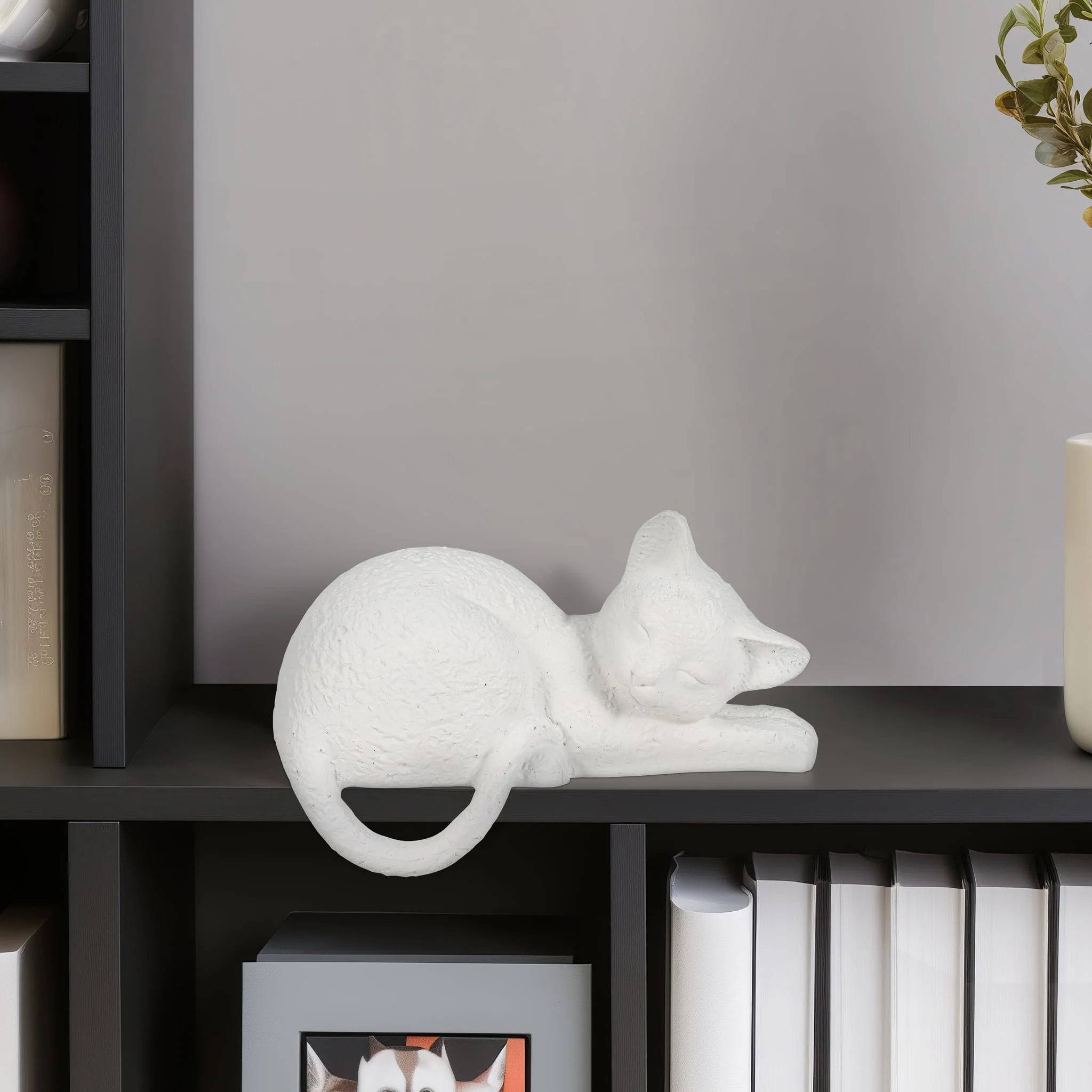 7" Sleeping Kitty, White - Image 8
