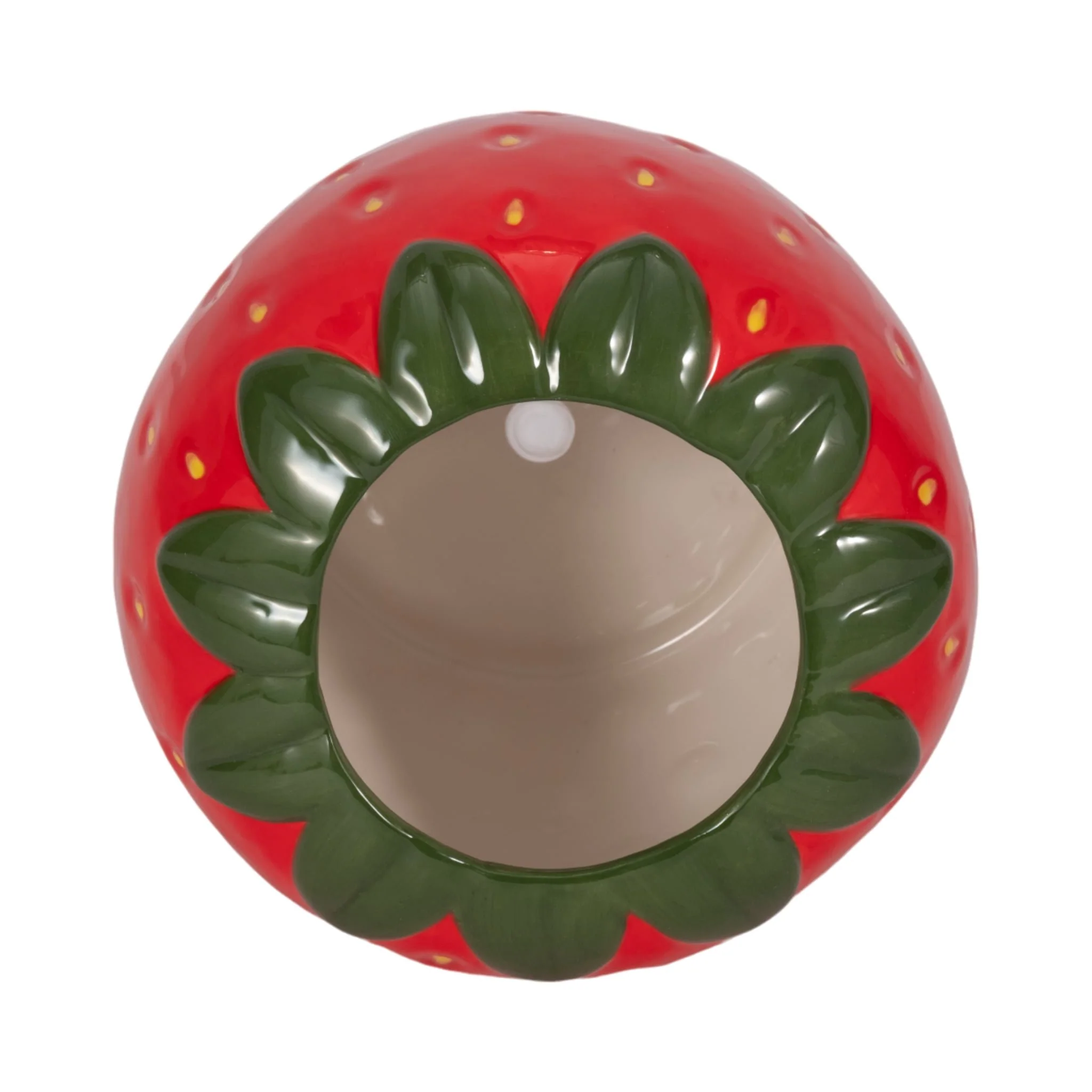 7" Strawberry Planter, Red/green - Image 5