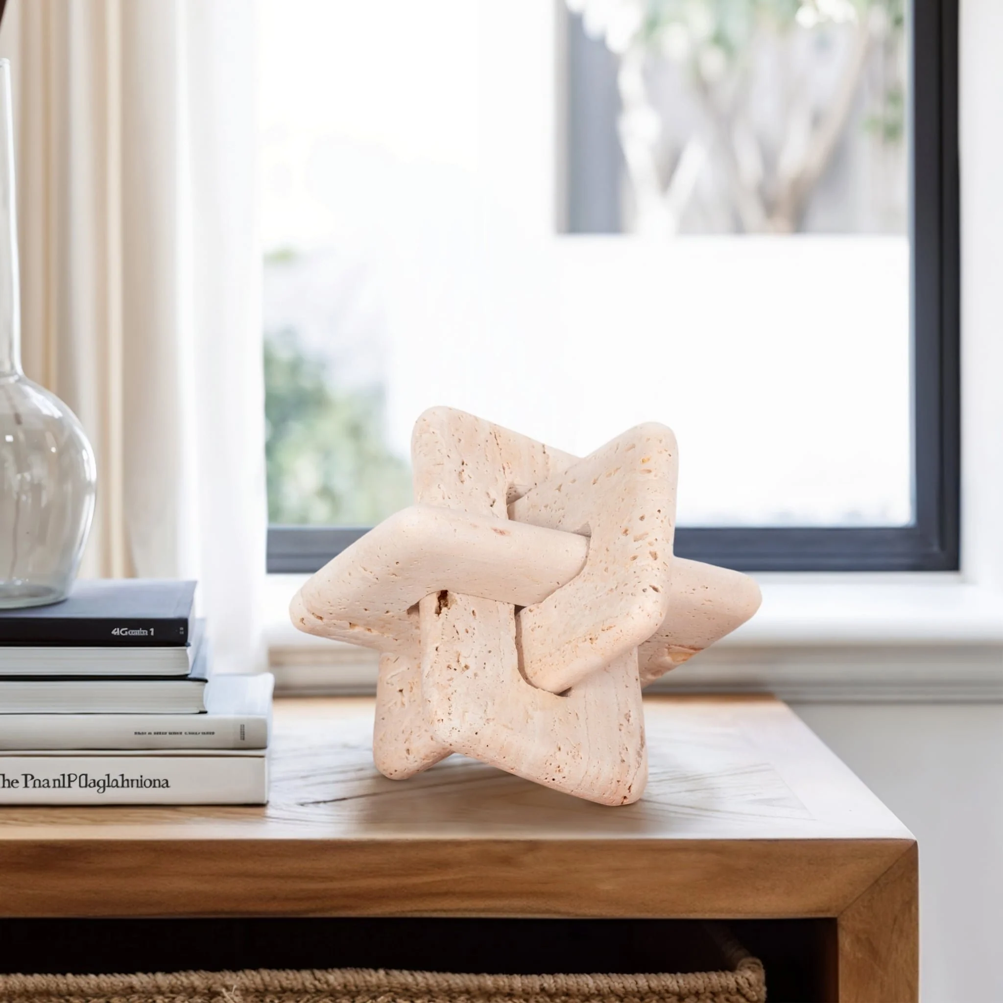 7" Travertine Squared Knot, Tan - Image 10