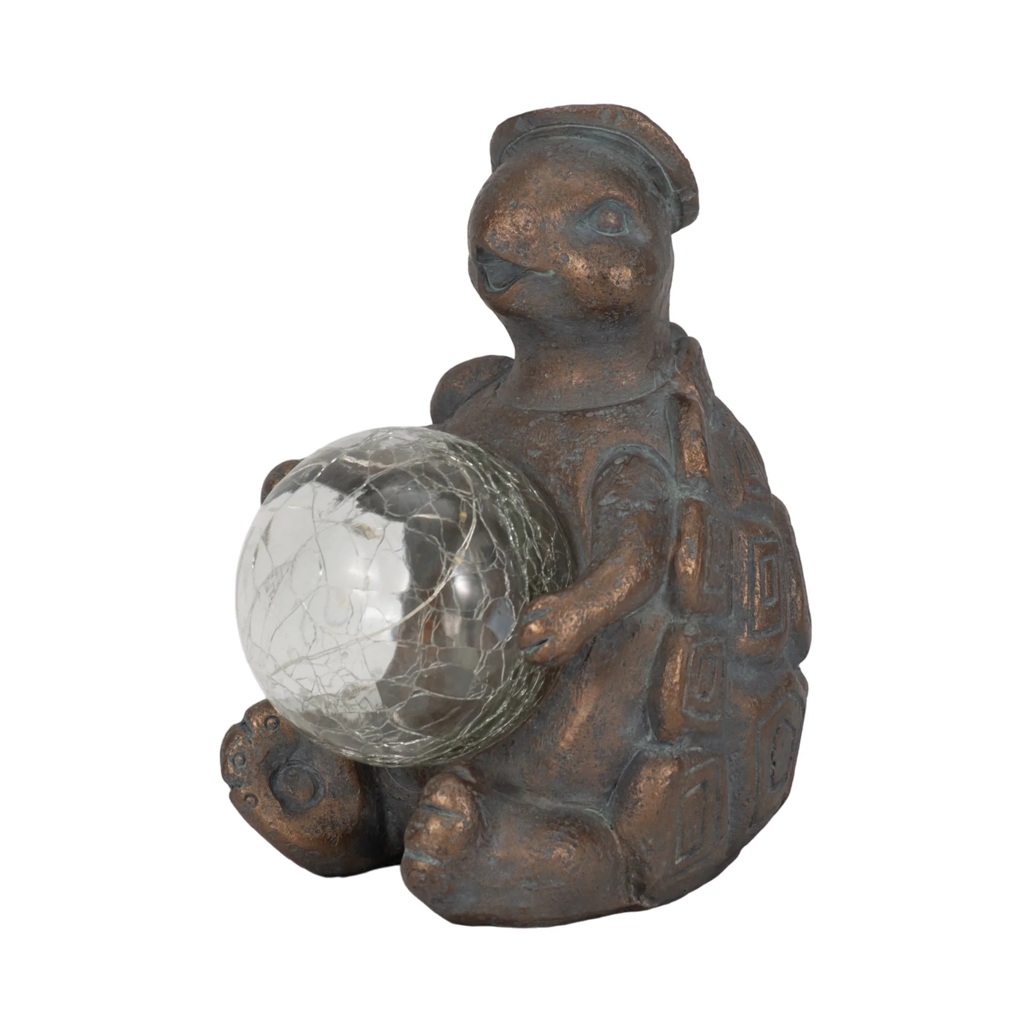 7" Turtle With Solar Orb, Antique Copper - Image 3