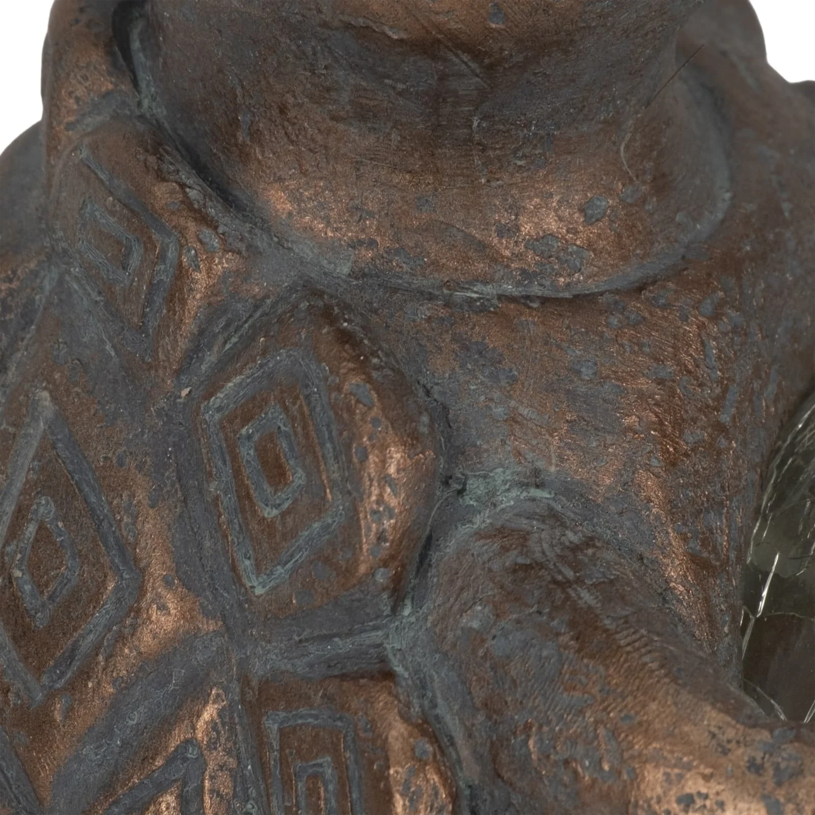 7" Turtle With Solar Orb, Antique Copper - Image 6