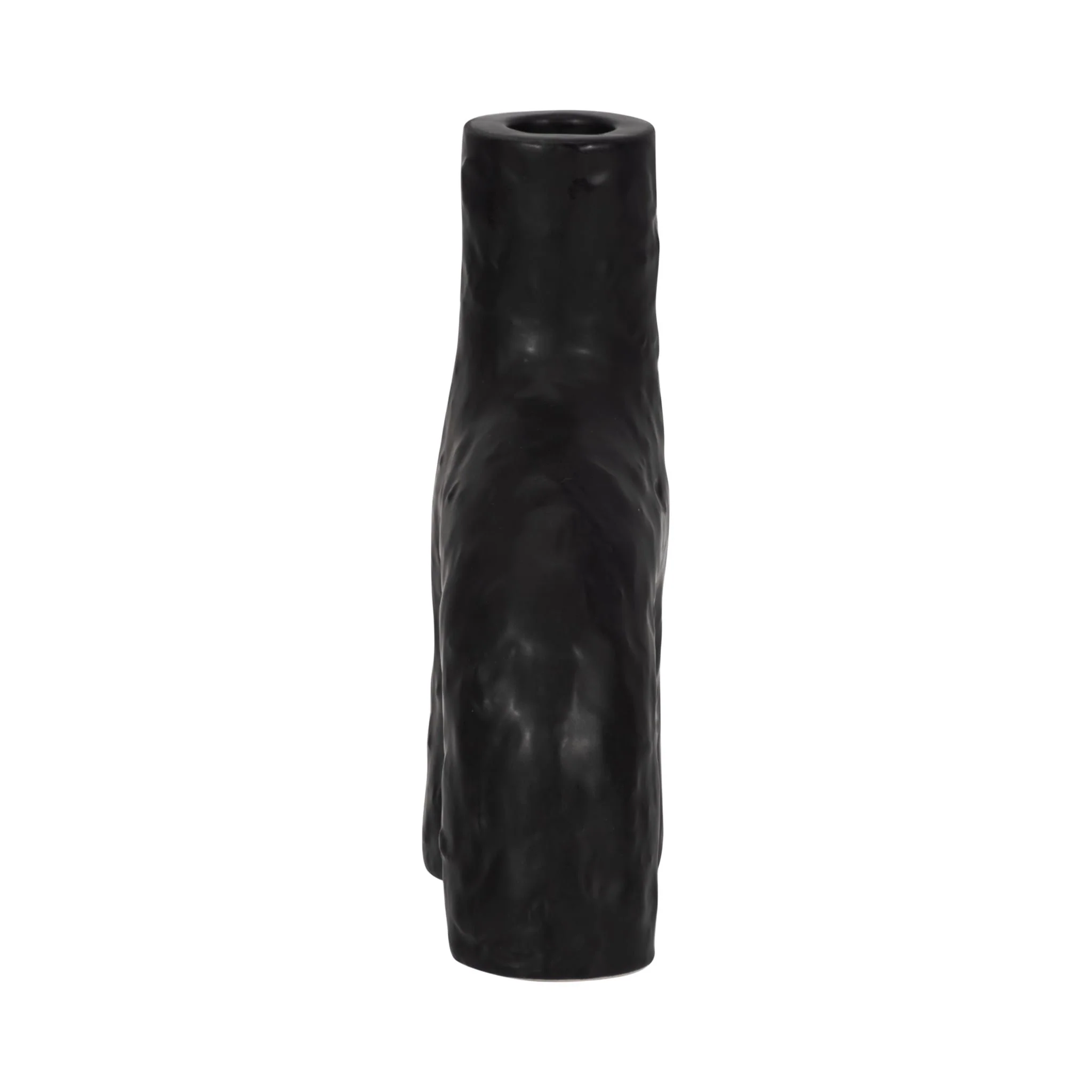 7" Volcano Texture Double Arched Taper Holder, Bla - Image 4