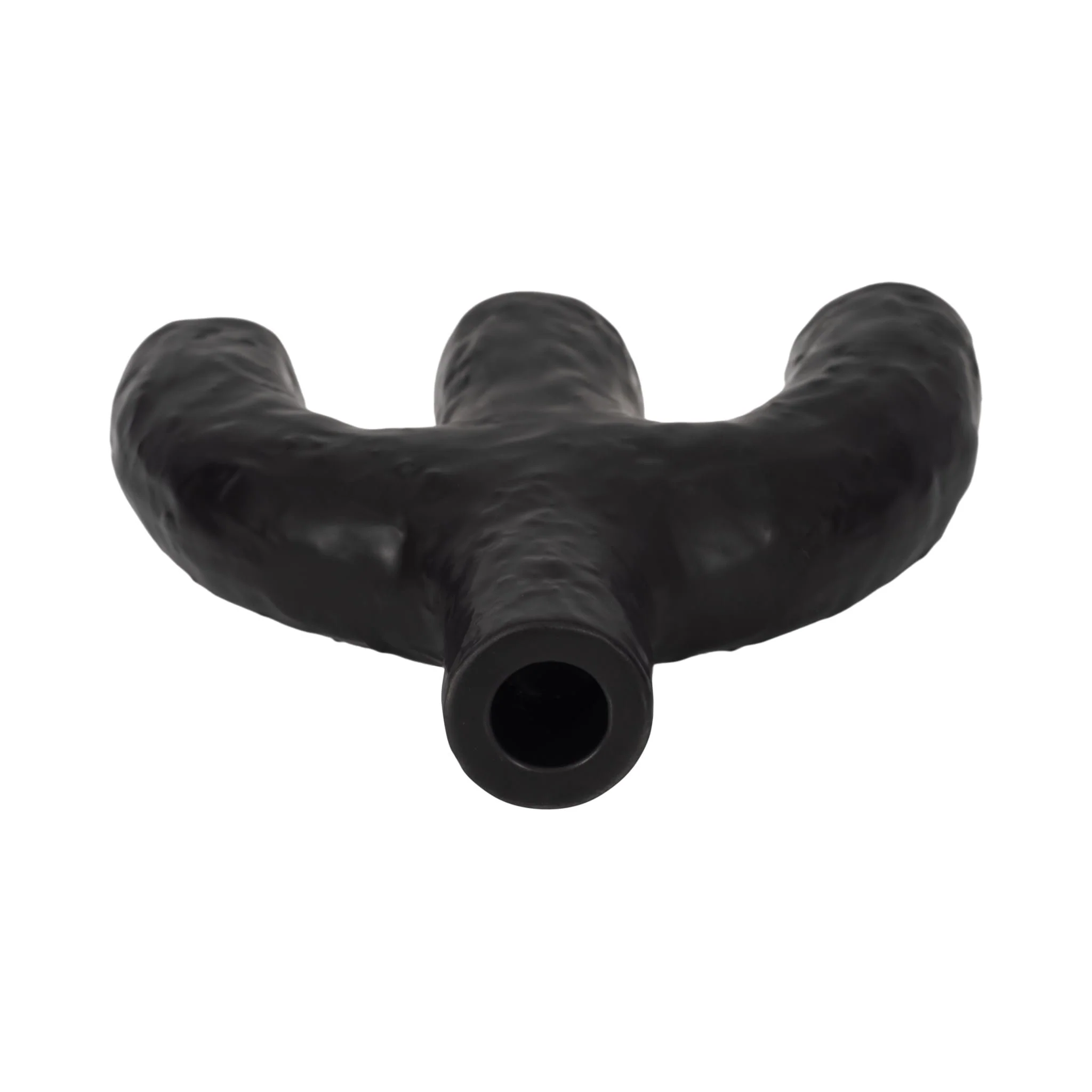 7" Volcano Texture Double Arched Taper Holder, Bla - Image 6