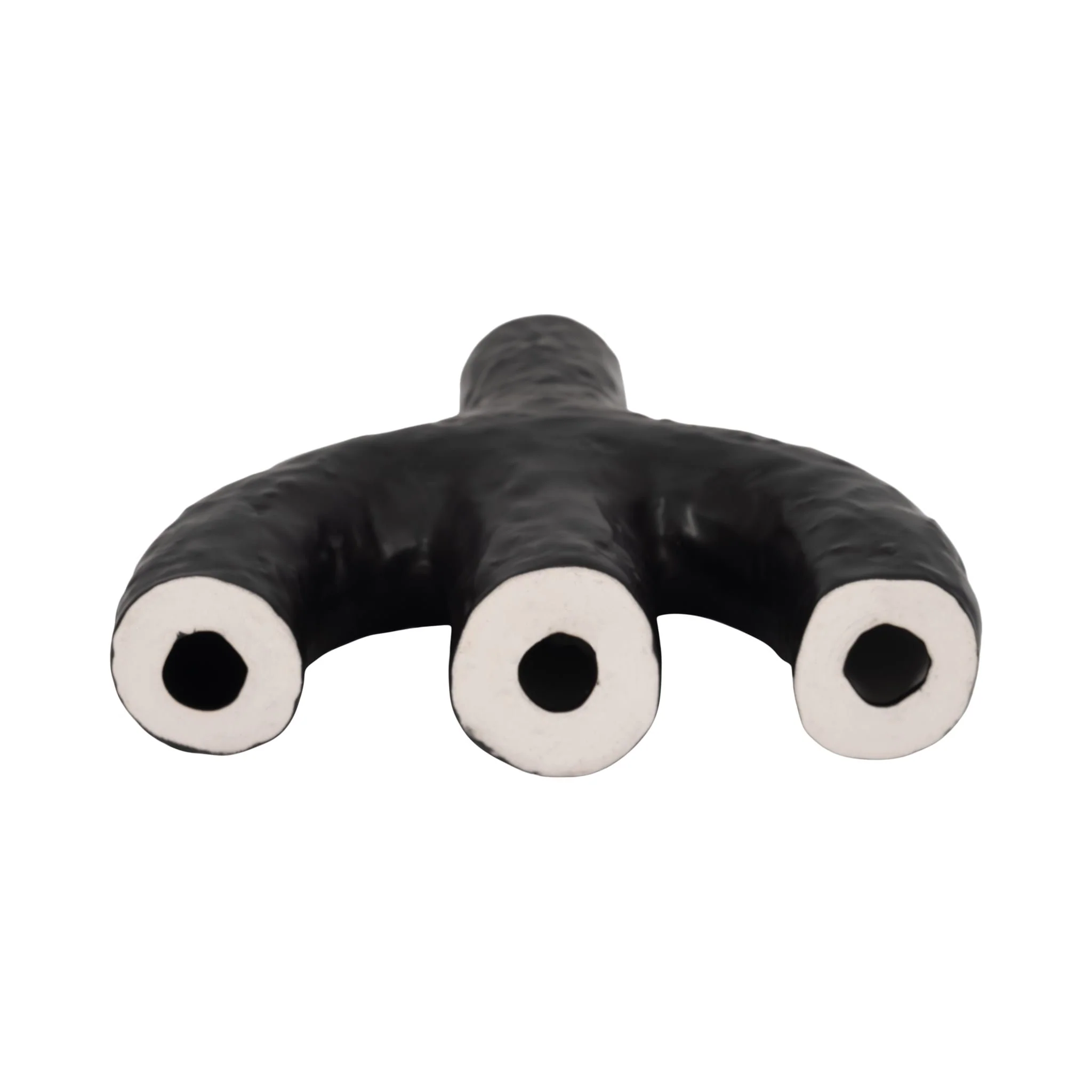 7" Volcano Texture Double Arched Taper Holder, Bla - Image 7