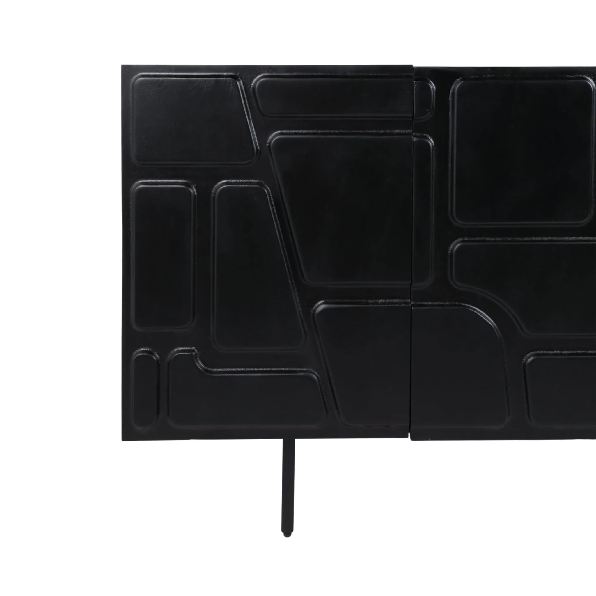 70x30" Geo Modern 4-door Cabinet, Black - Image 6