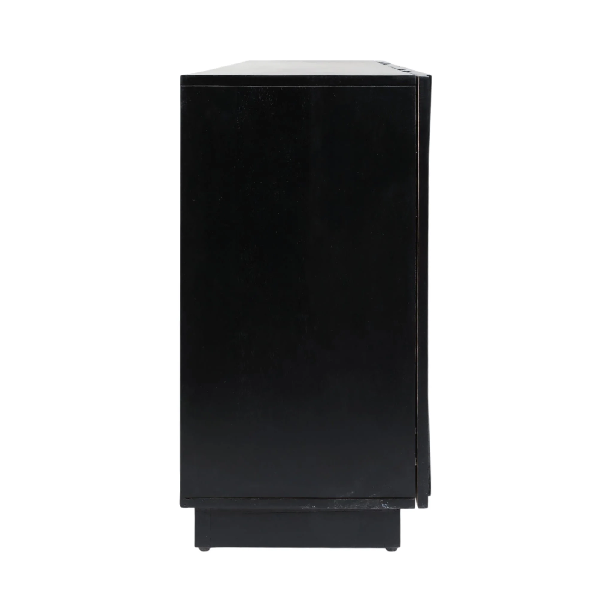 70x30" Half Circle 4-door Cabinet, Black - Image 3