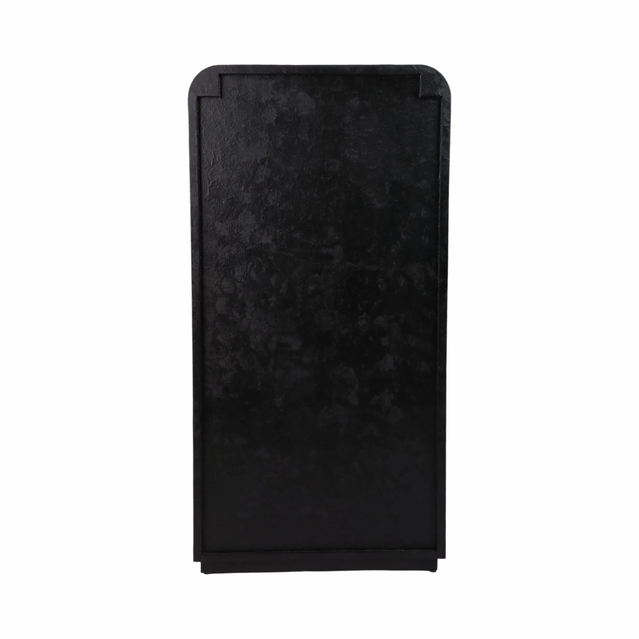 71" Open Cut-out Textured Bookshelf, Black - Image 4