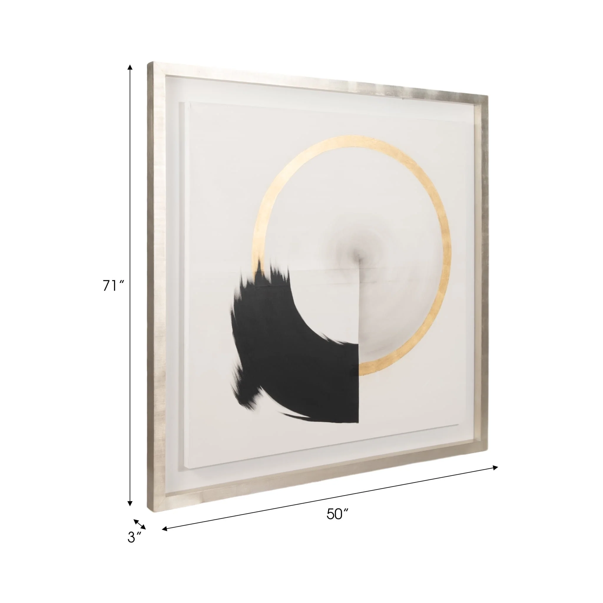 71x71 Hand Painted Fan Circle, White - Image 7
