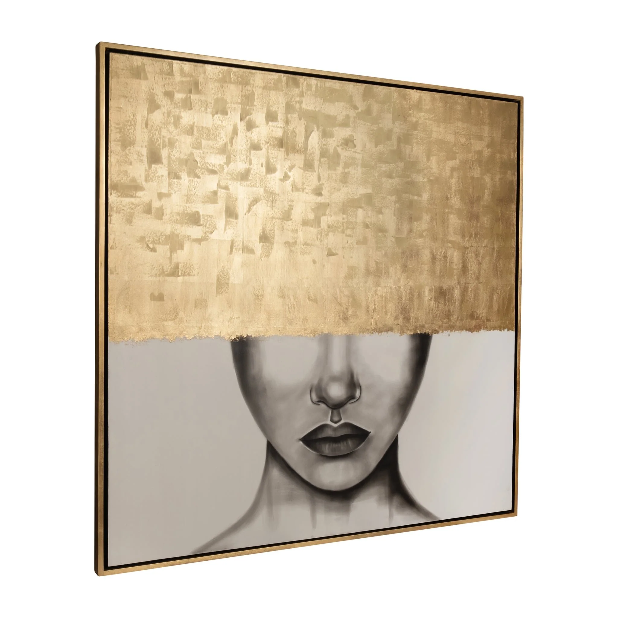 71x71, Hand Painted Gold Streak Woman - Image 2