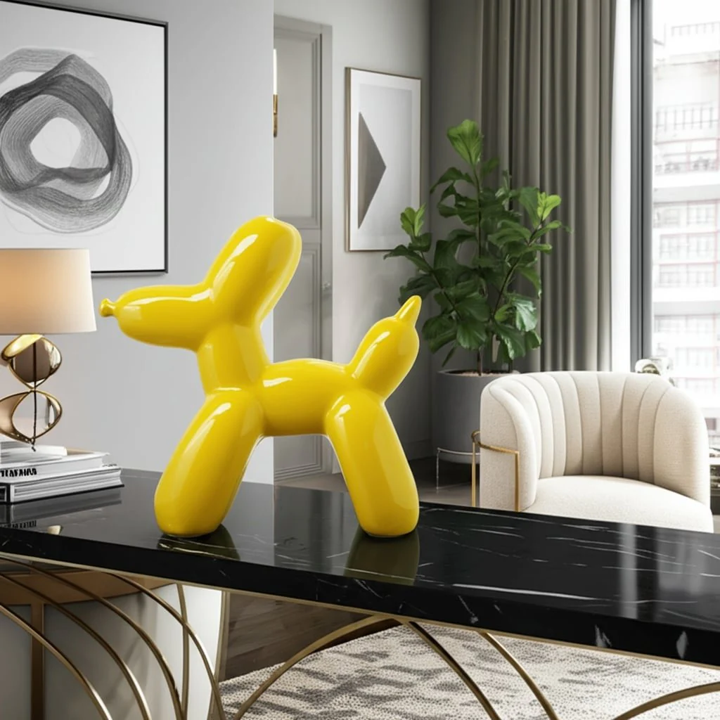 7"l Balloon Dog Animal, Yellow - Image 10