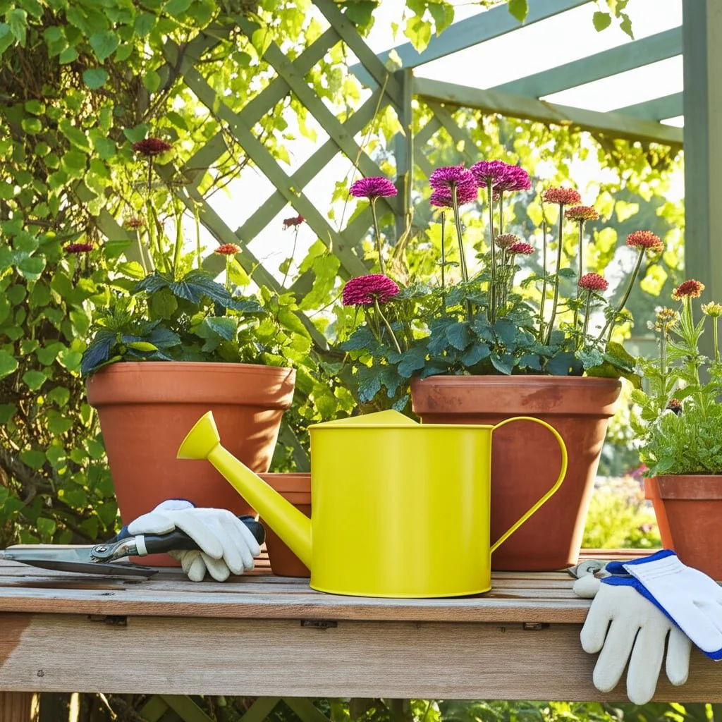 7x15" Watering Can, Yellow - Image 9