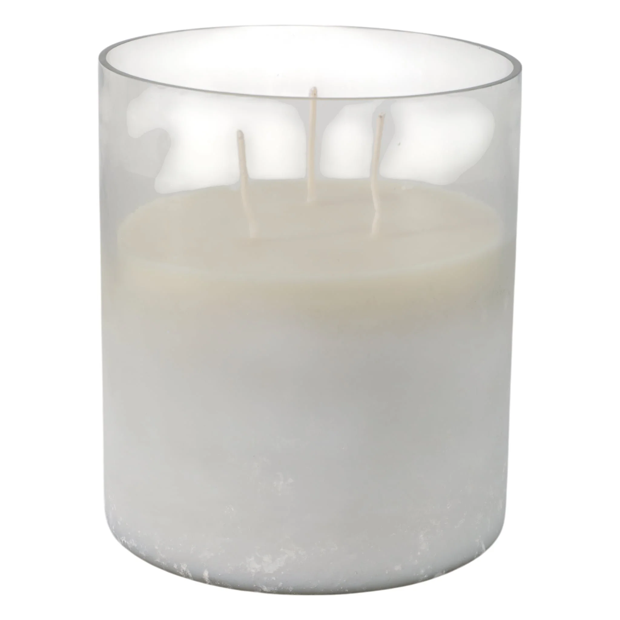 7x6" 65 Oz Jasmine Frosted Glass Candle, Clear - Image 4