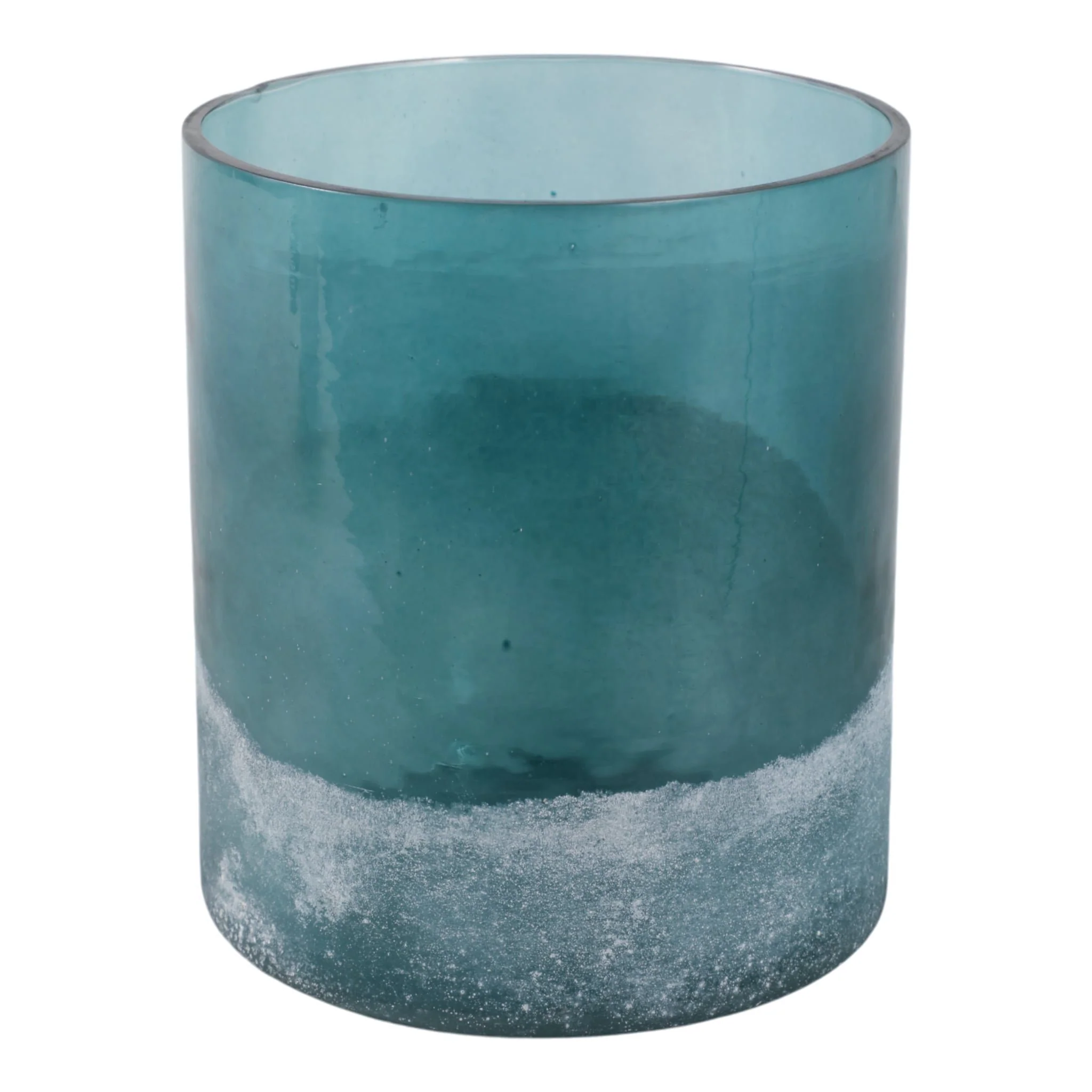 7x6" Frosted Bottom Hurricane, Blue - Image 3