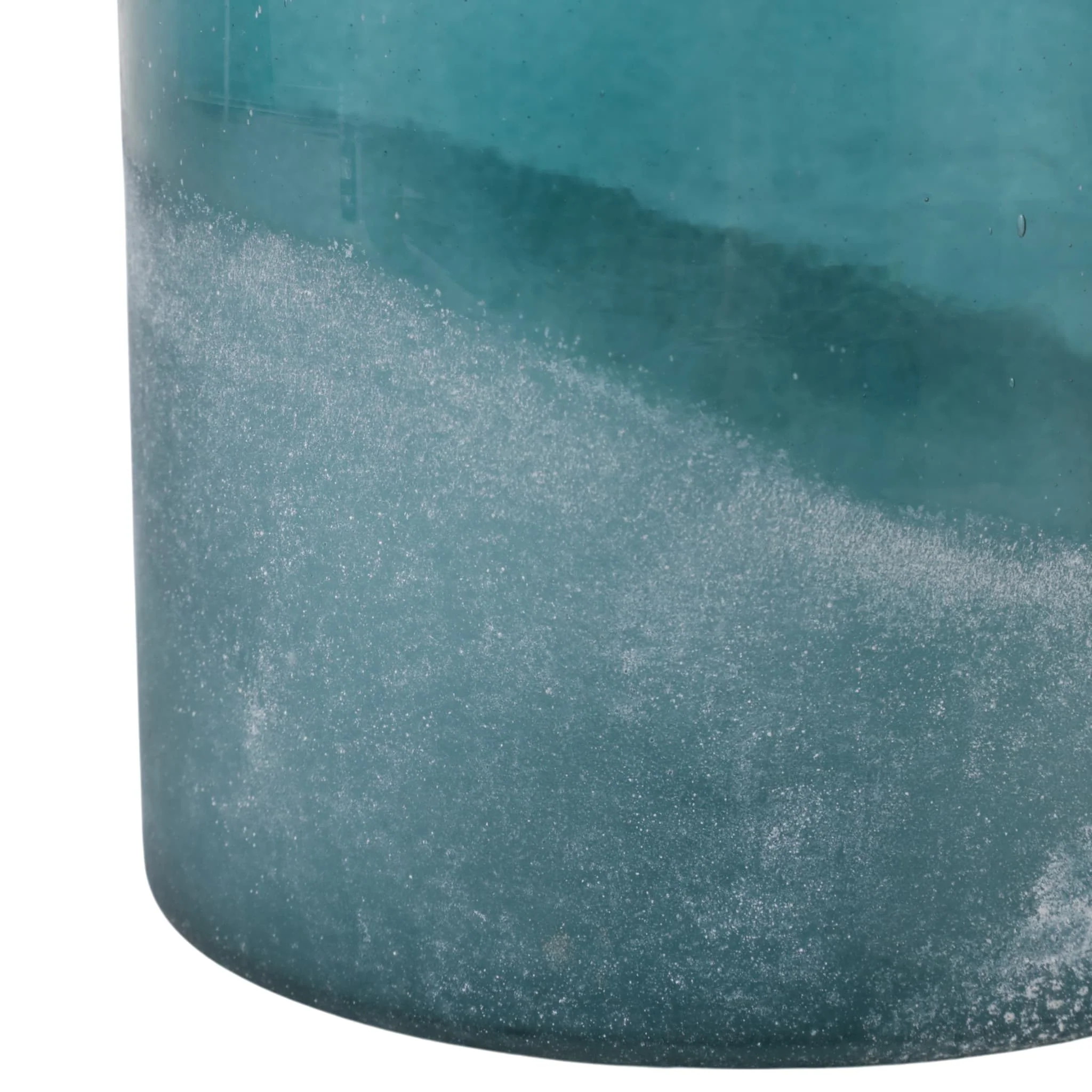 7x6" Frosted Bottom Hurricane, Blue - Image 5