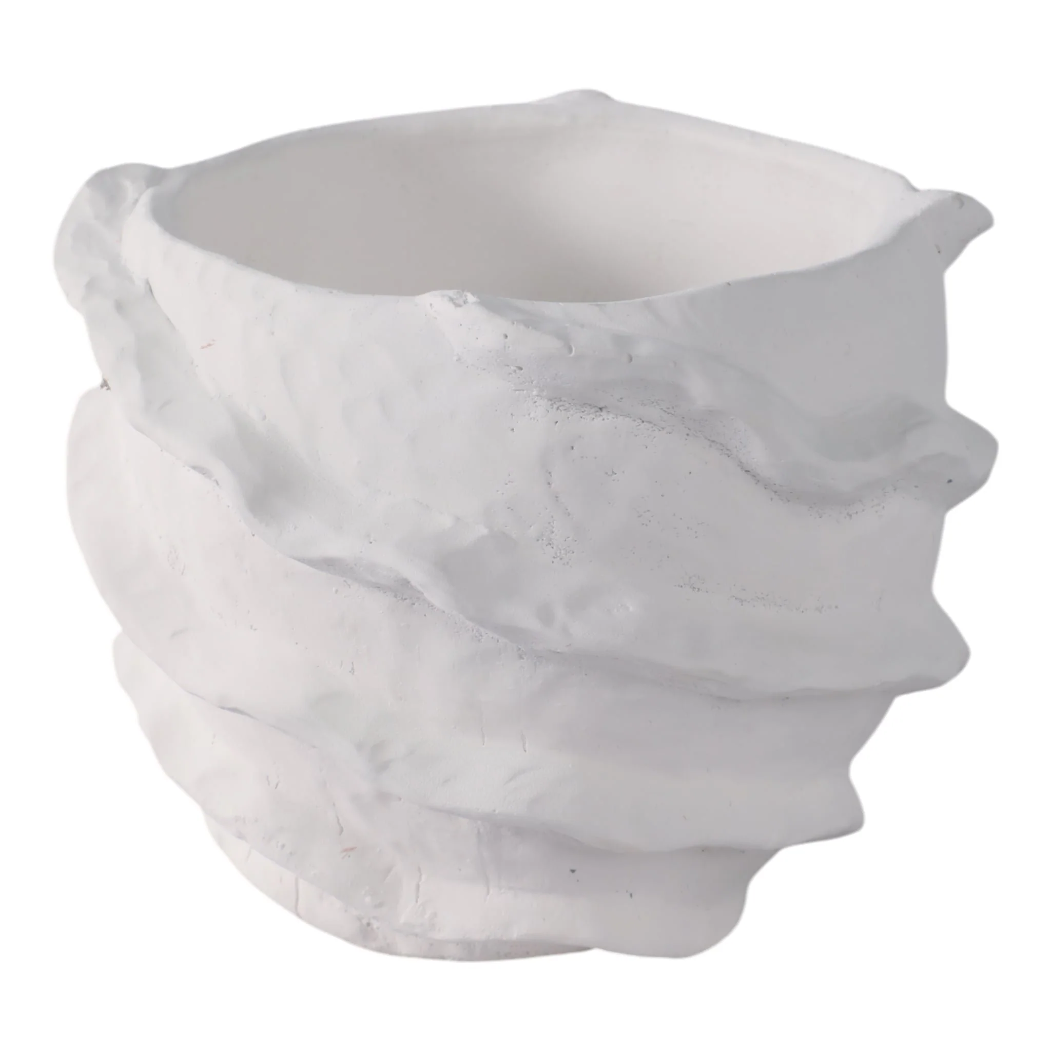 7x7" Flutter Trim Planter, White - Image 3