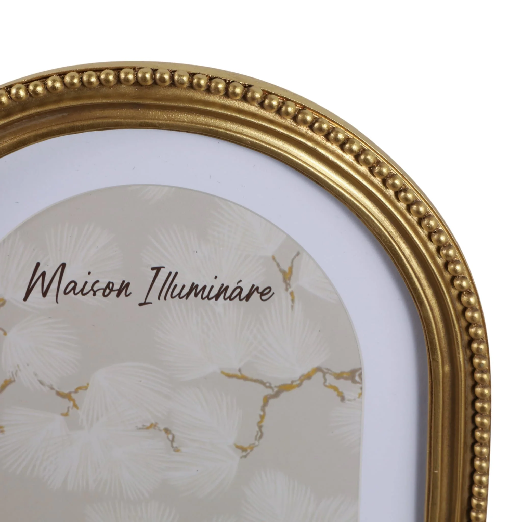 7x9 Photo Frame Matted To 5x7 Beaded Arch, Gold - Image 6