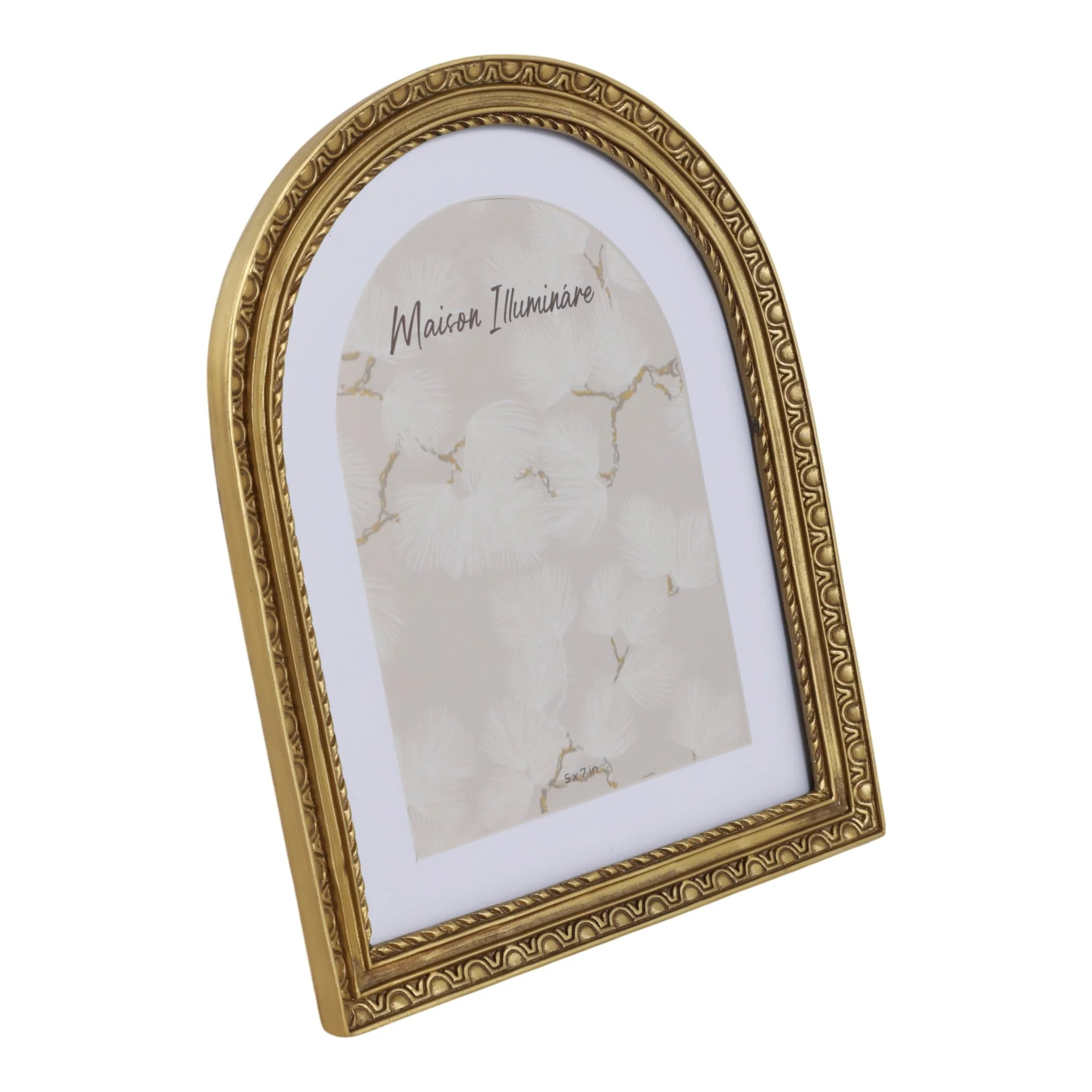 7x9 Photo Frame Matted To 5x7 Gilded Arch, Gold - Image 2