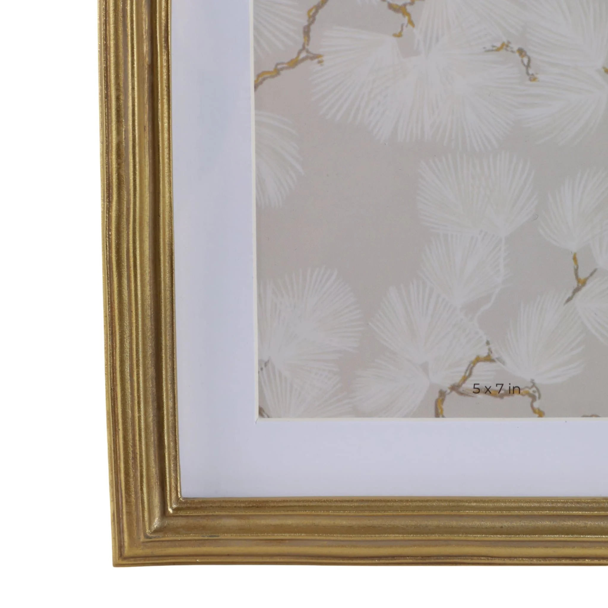 7x9 Photo Frame Matted To 5x7 Layered Arch, Gold - Image 5