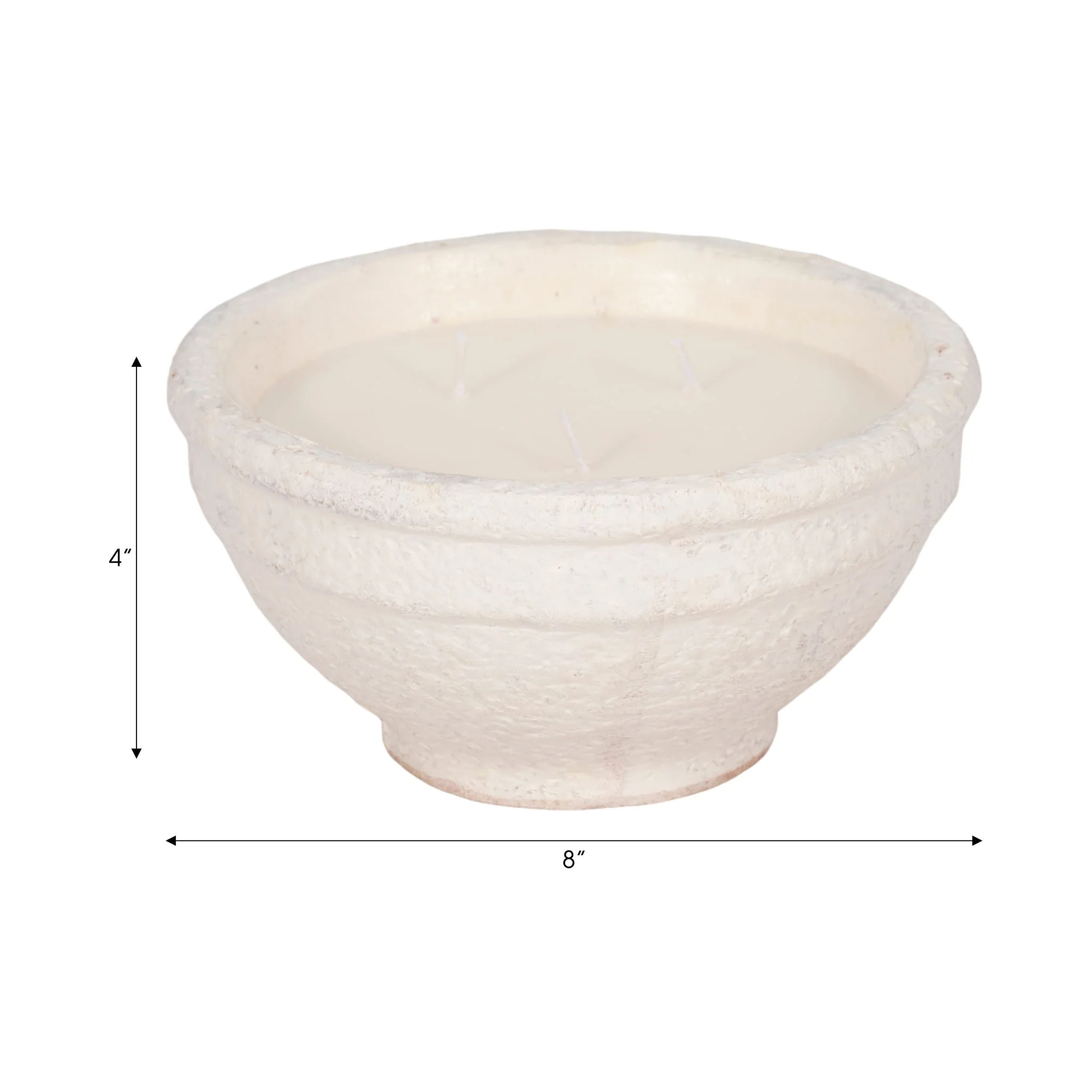 8" 16 Oz Spiced Cranberry Bowl Candle, White - Image 8