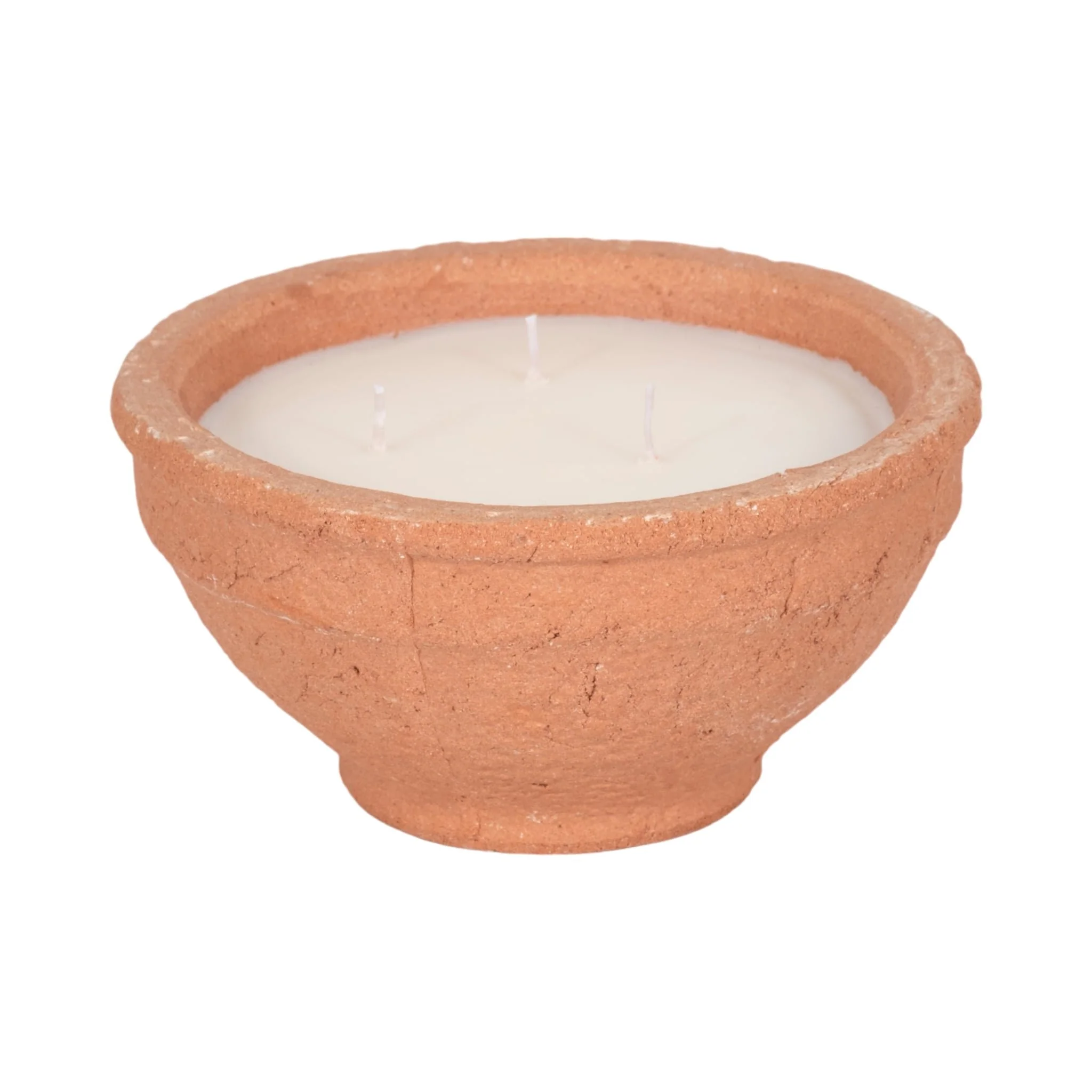 8" 16 Oz Tobacco Bowl Candle, Terracotta - Image 2