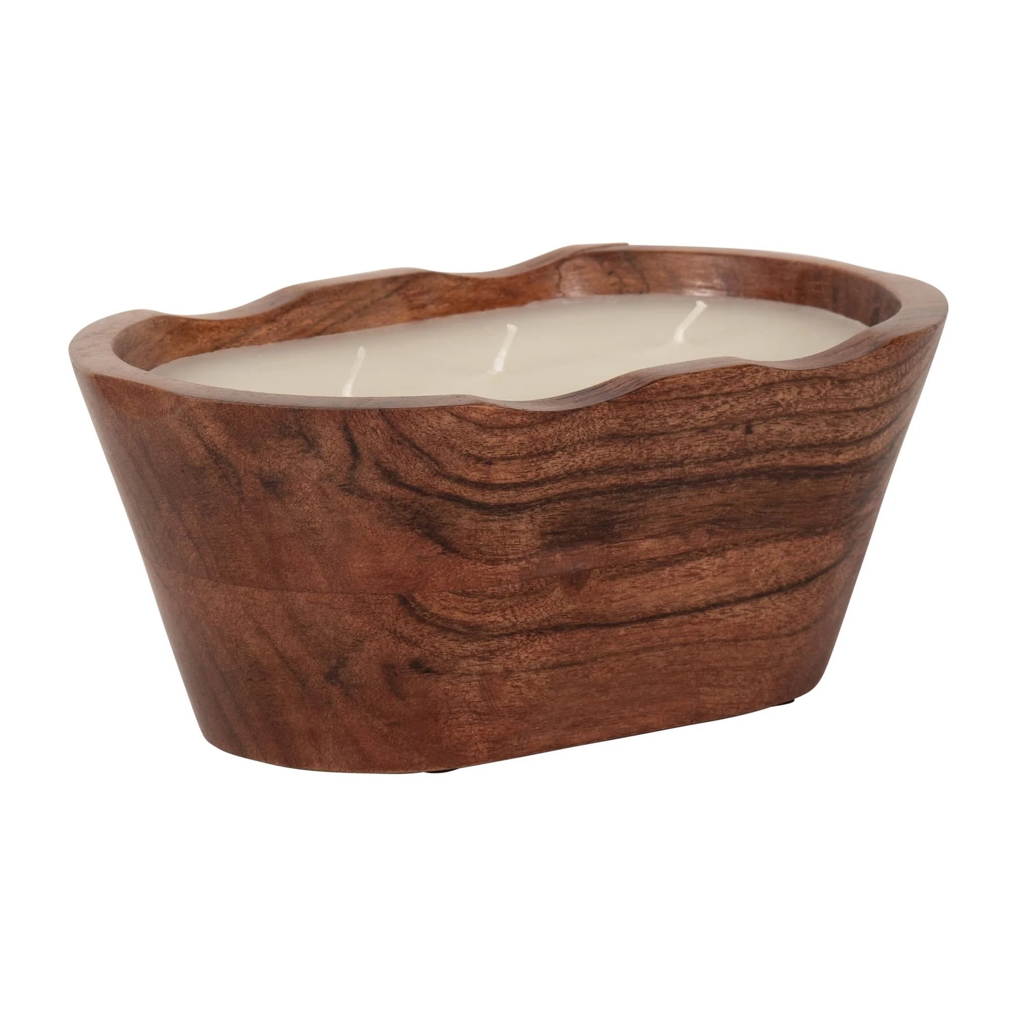 8" 16 Oz Vanilla Oval Bowl Candle, Natural - Image 2