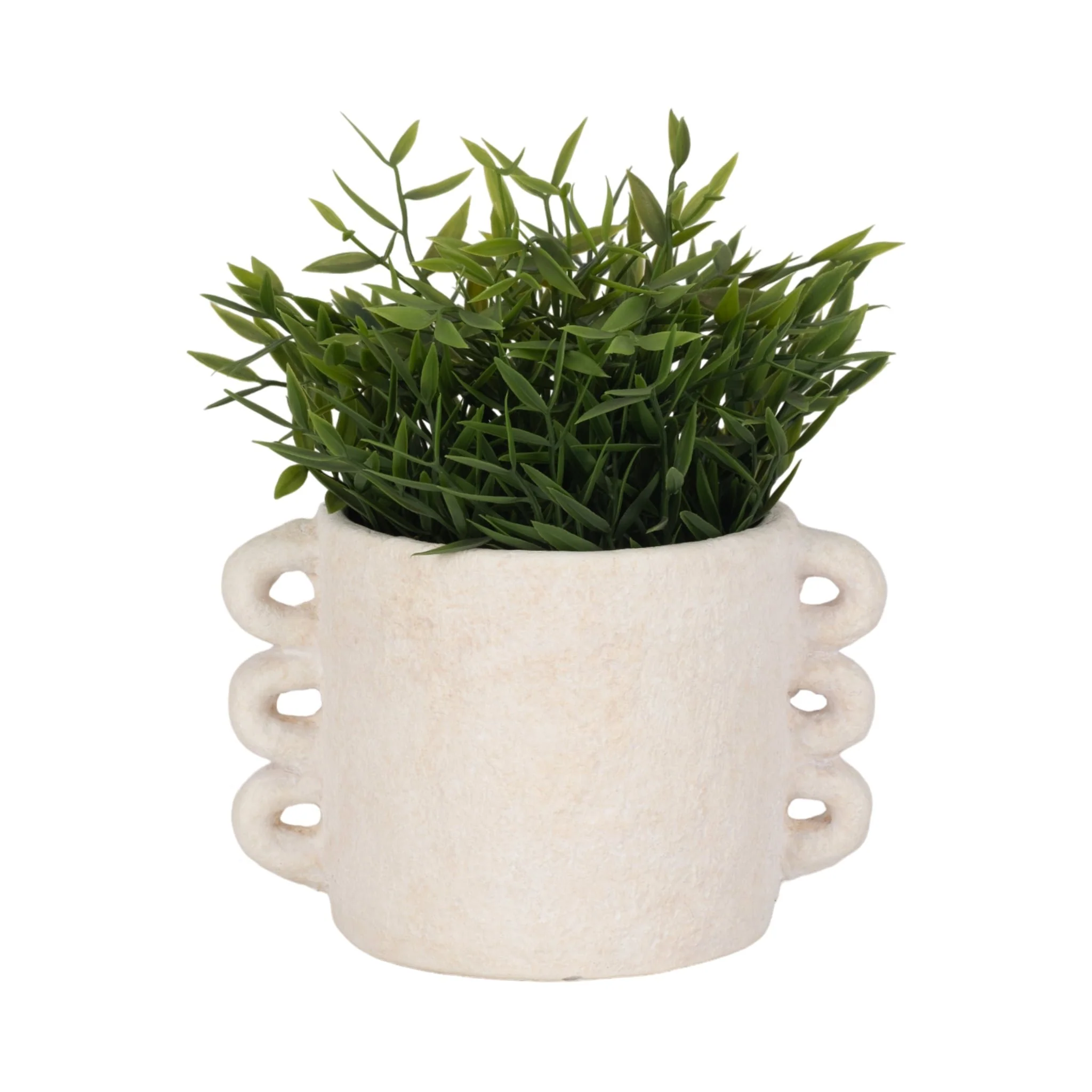 8" Arch Handle Planter, White - Image 2