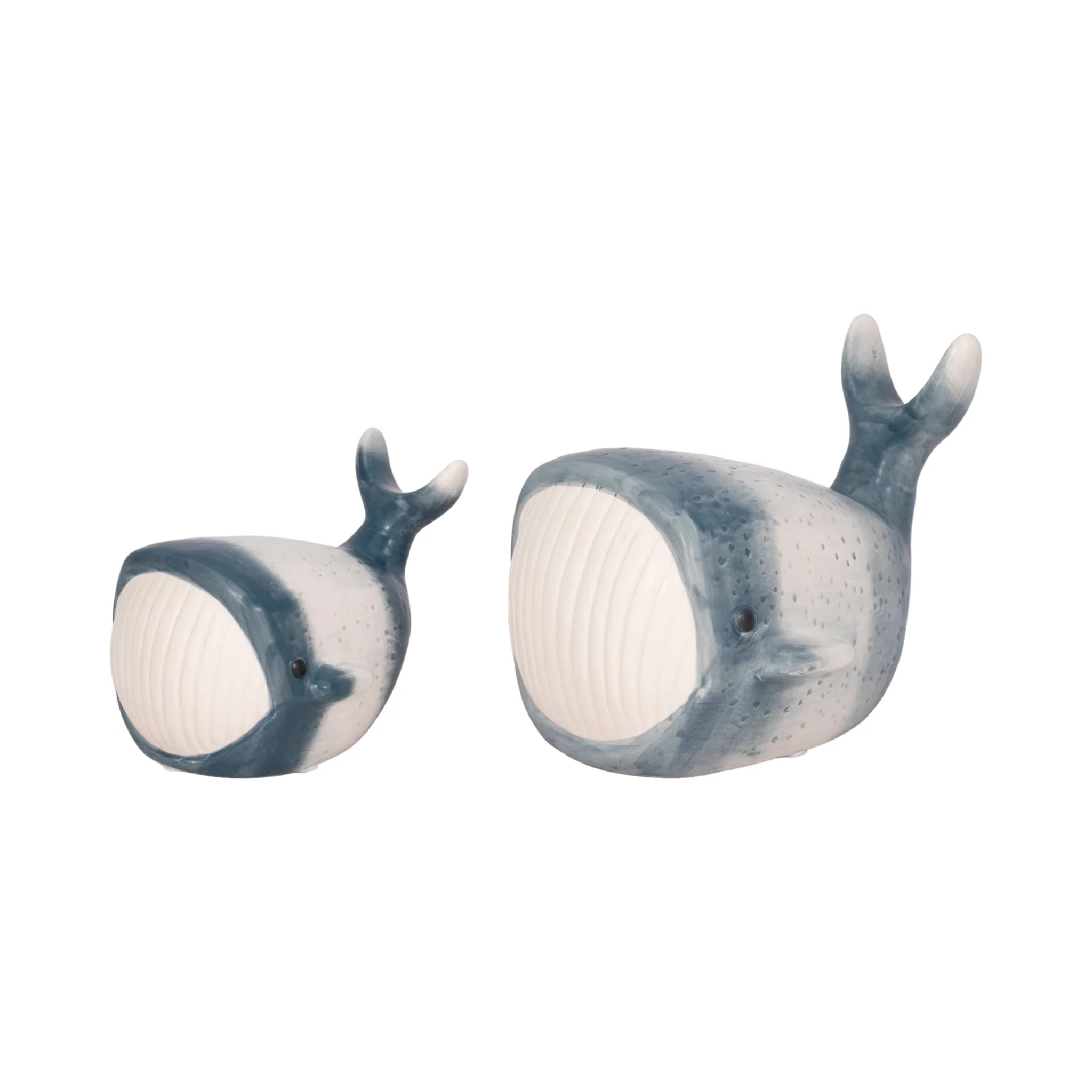 8" Blue Whale Decor, Blue/white - Image 8