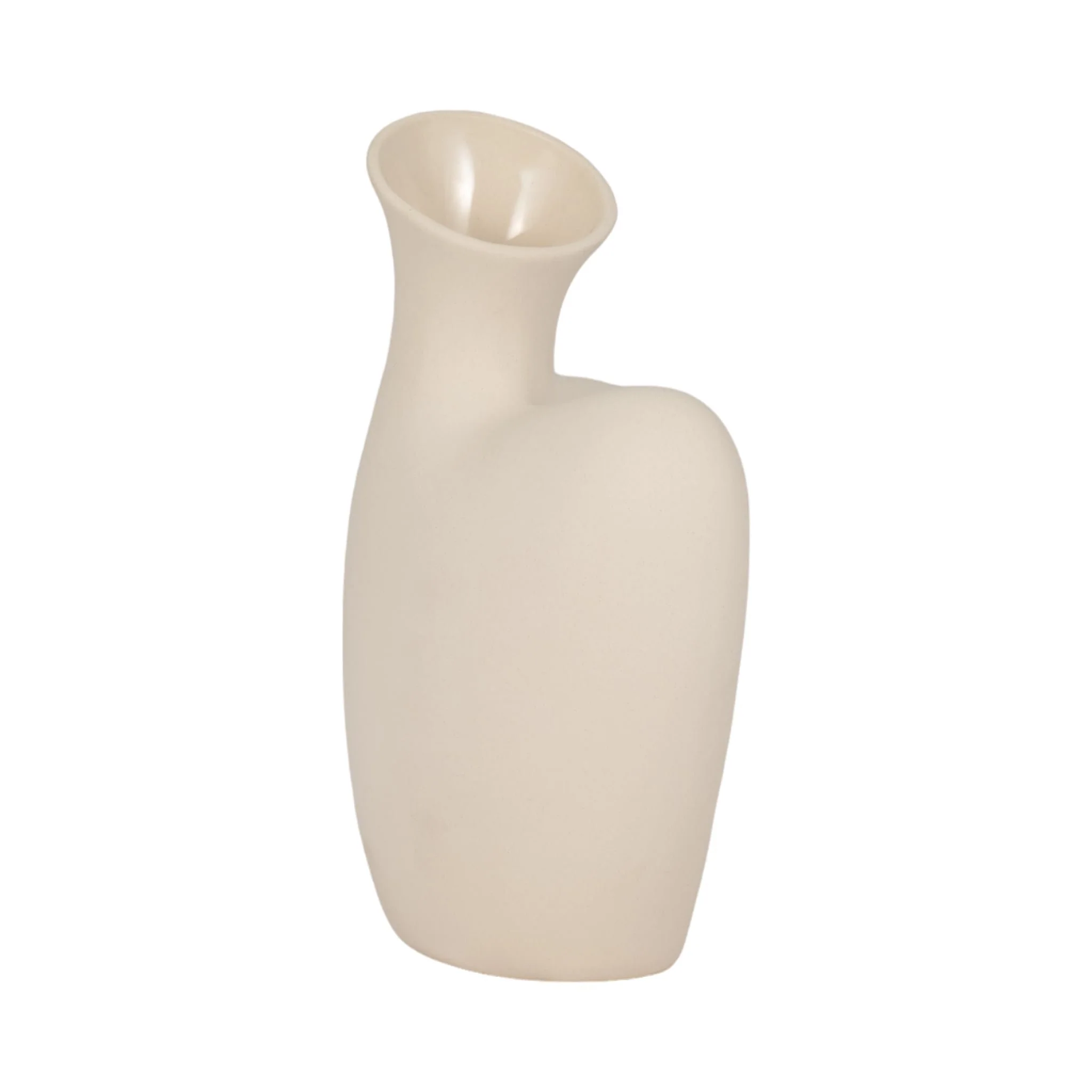 8" Bust Vase Sand Finish, Ivory - Image 3