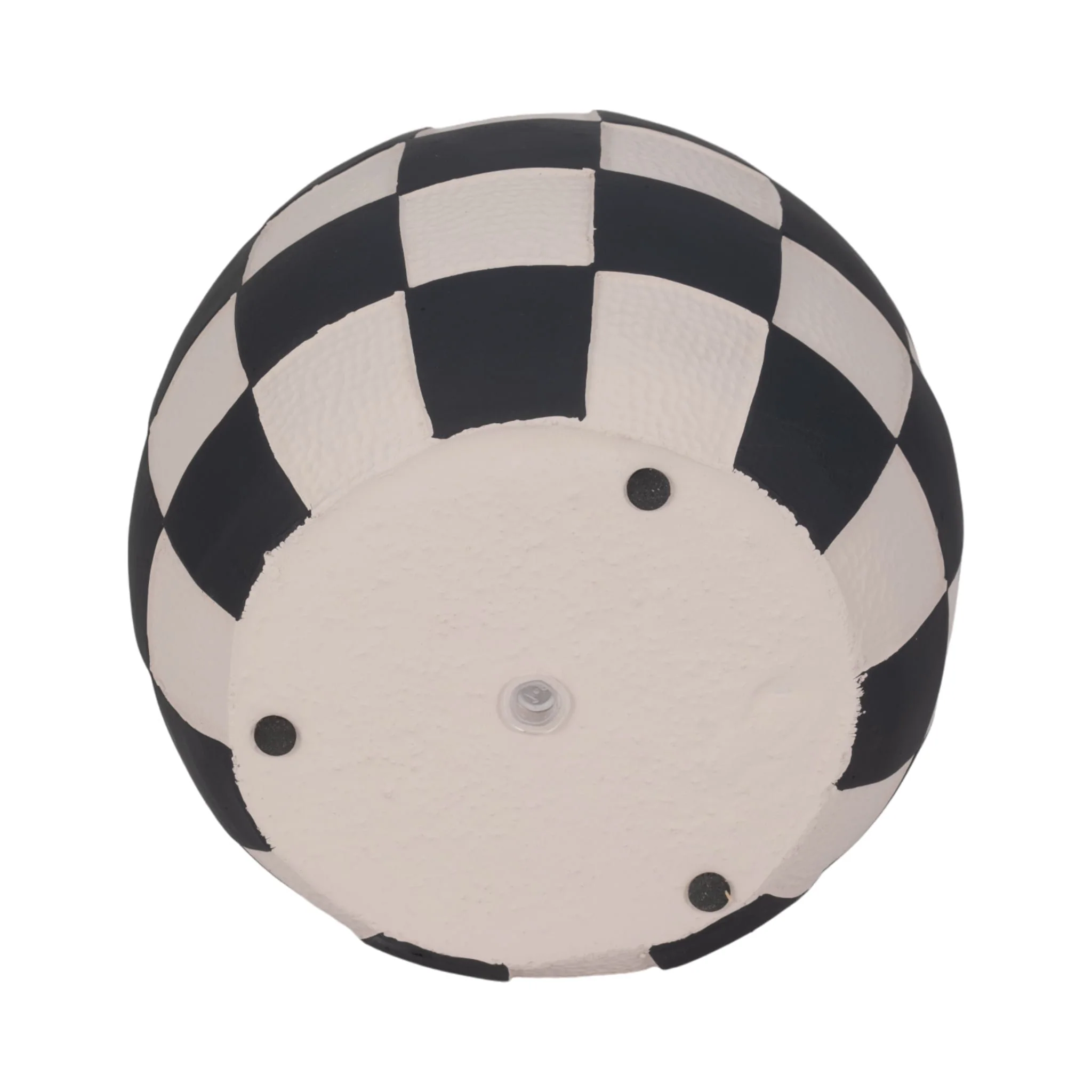 8" Checkerboard Rounded Planter, Black/white - Image 6