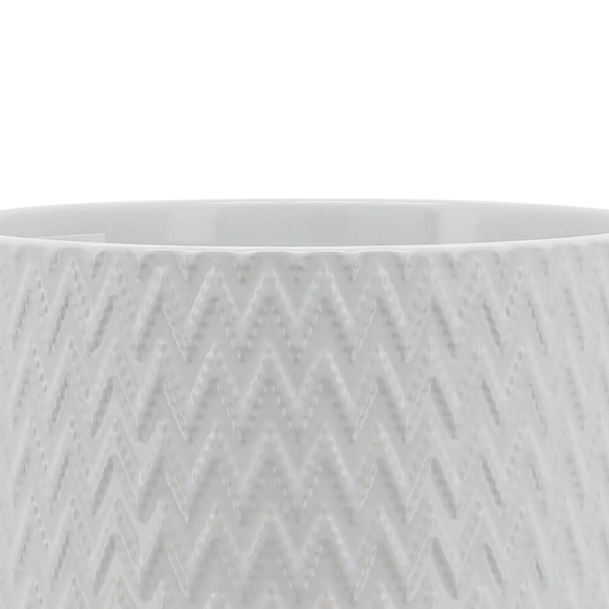 8" Chevron Planter W/ Stand, White - Image 6