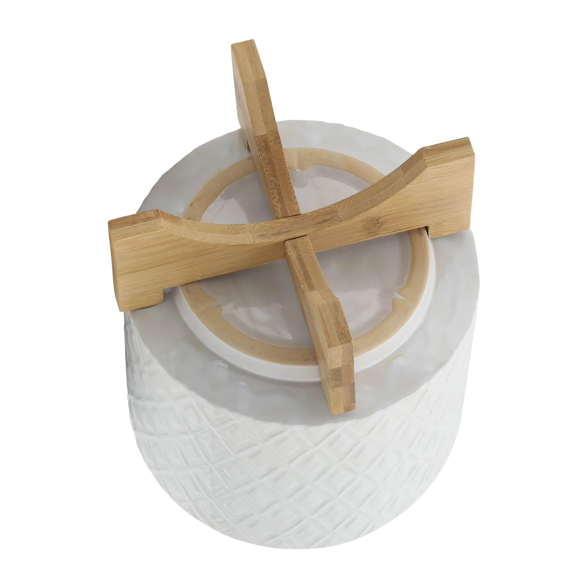 8" Diamond Planter W/ Stand, White - Image 5