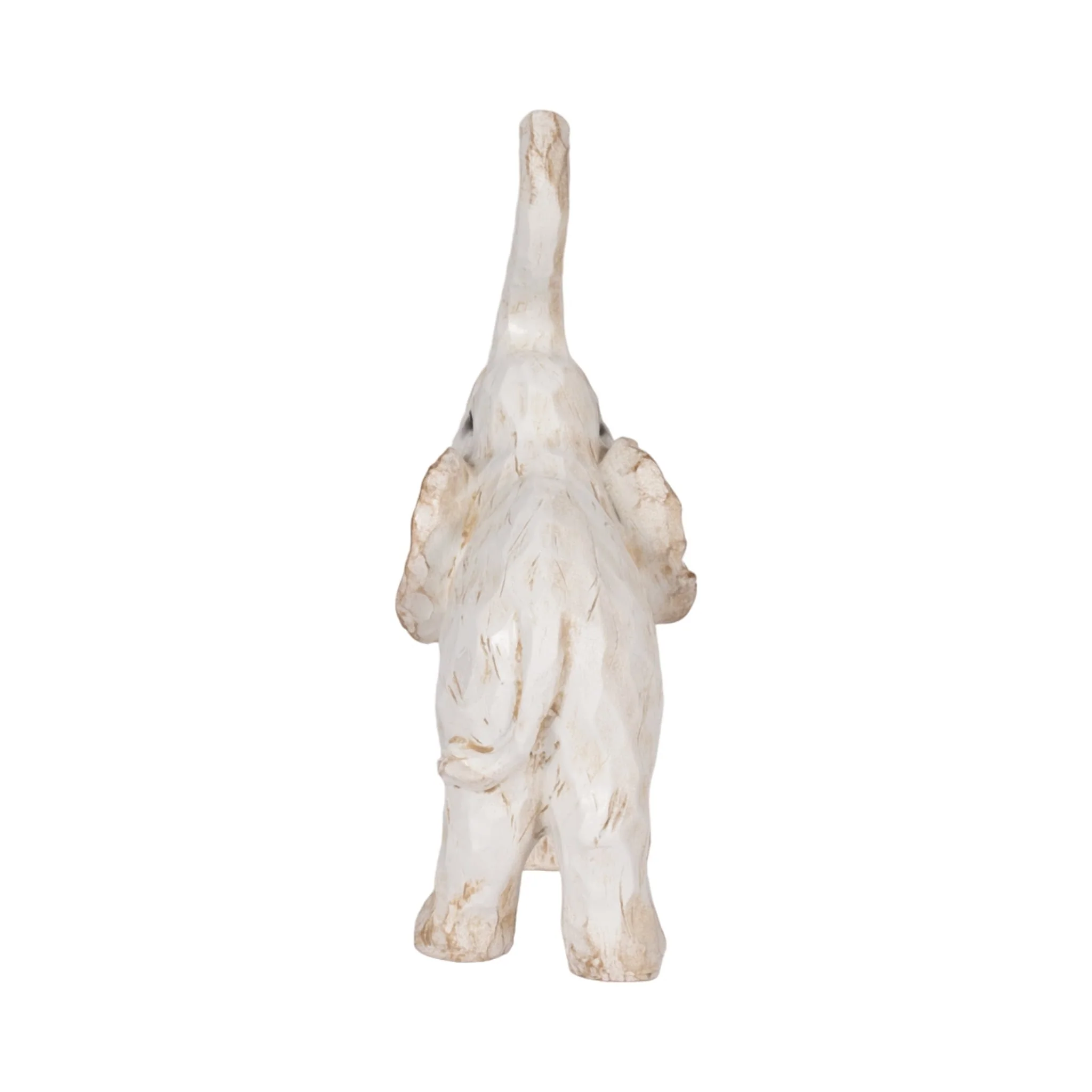8" Elephant Figurine , White - Image 4