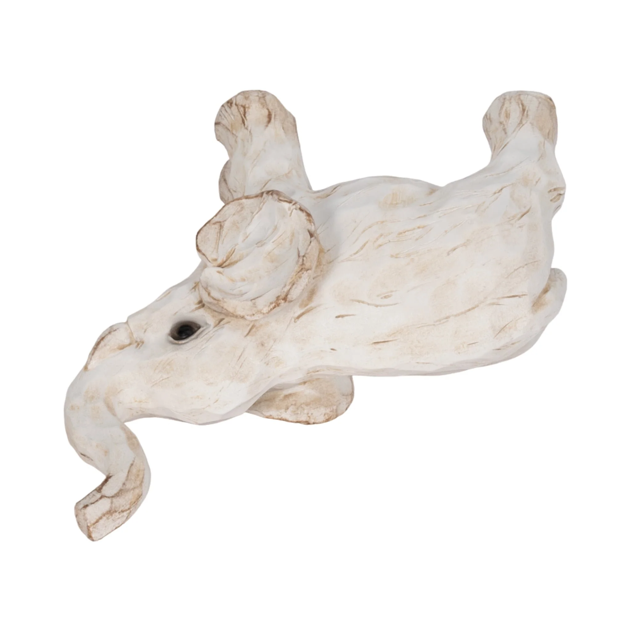 8" Elephant Figurine , White - Image 6