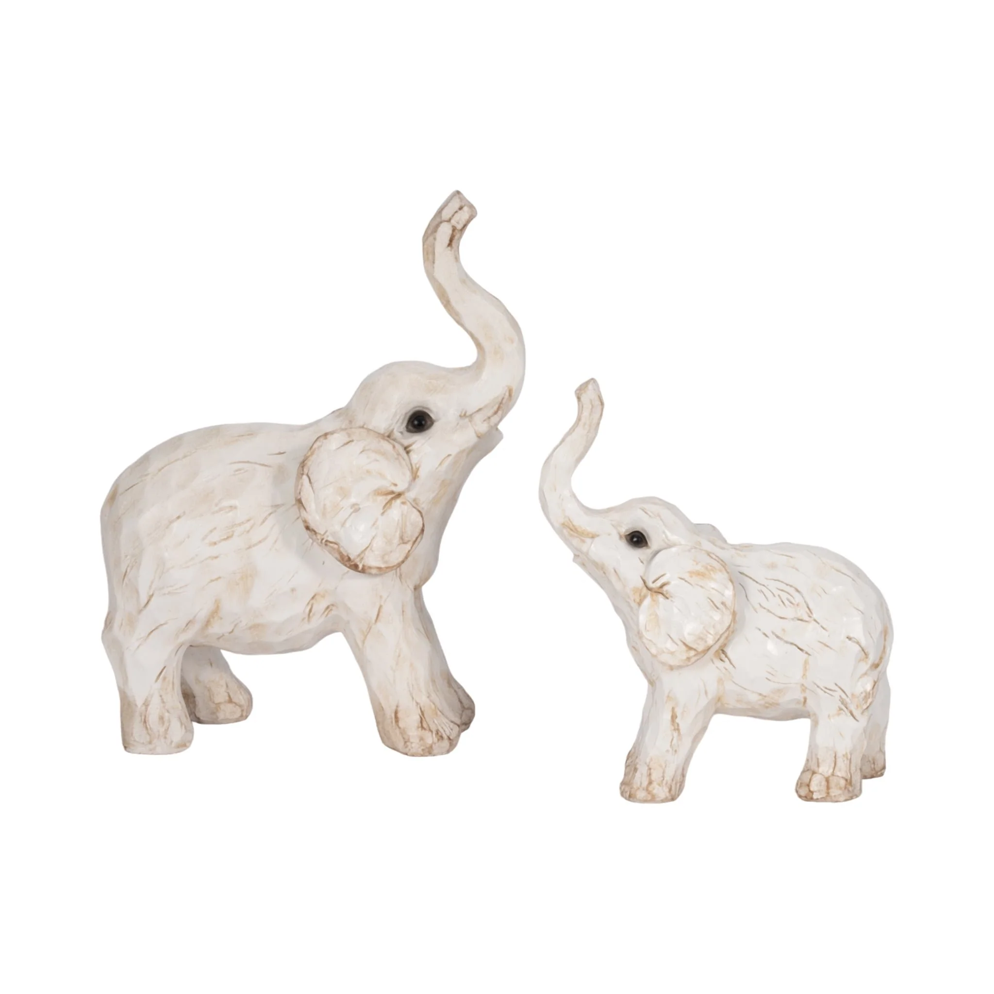 8" Elephant Figurine , White - Image 8
