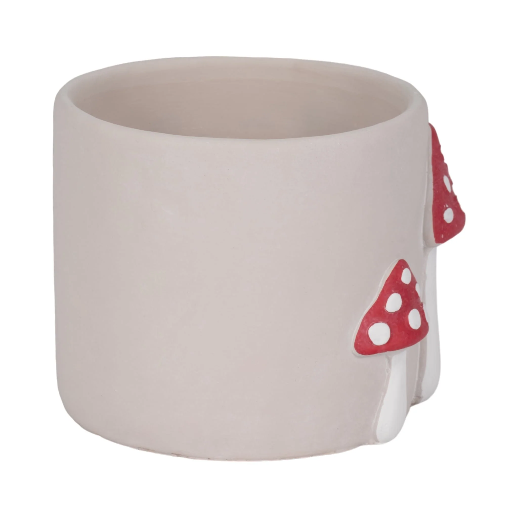 8" Magic Mushroom Applique Planter, Red/white - Image 4