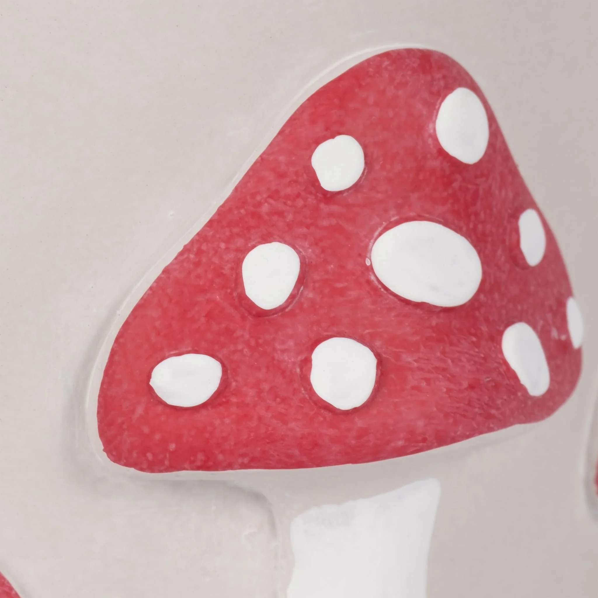 8" Magic Mushroom Applique Planter, Red/white - Image 5