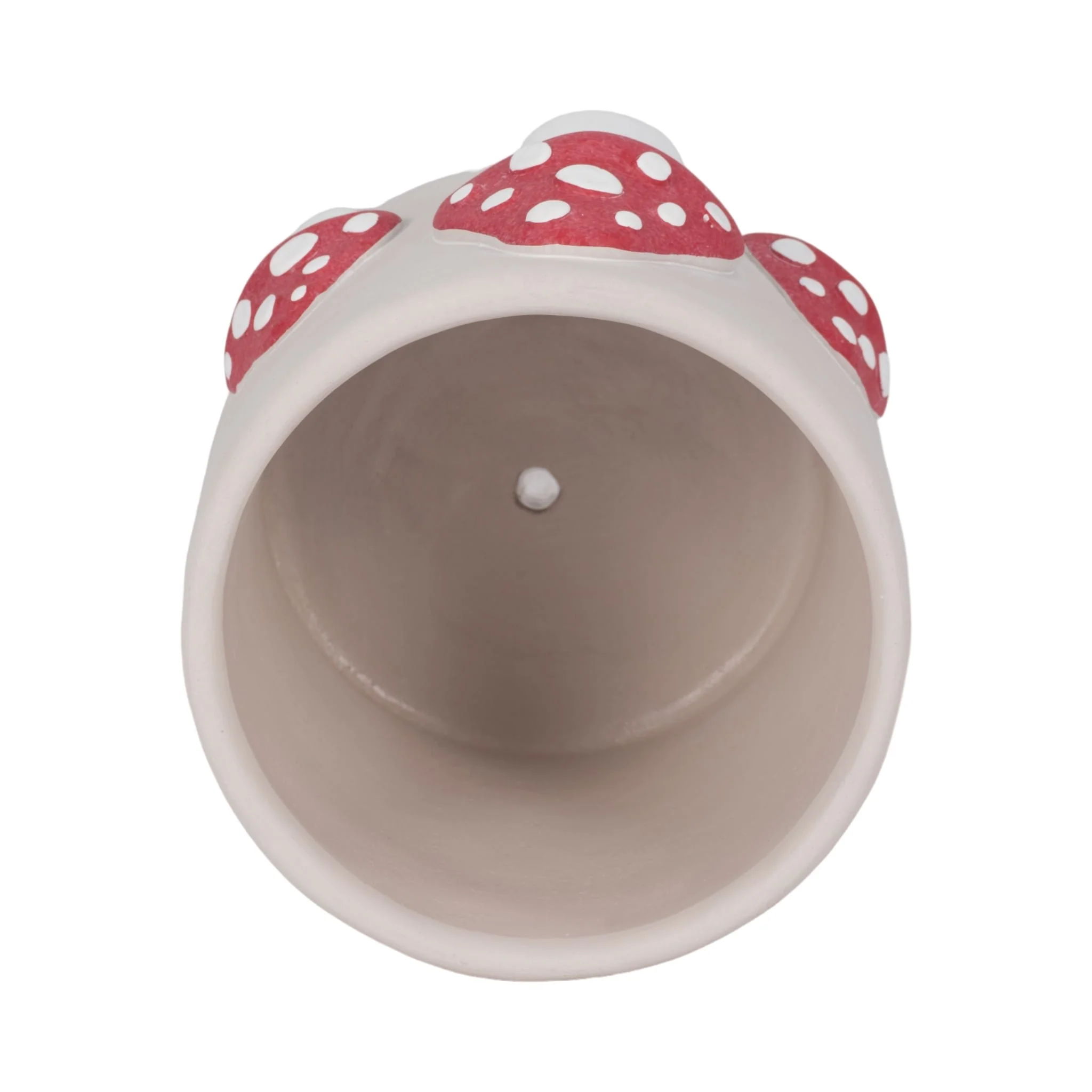 8" Magic Mushroom Applique Planter, Red/white - Image 6