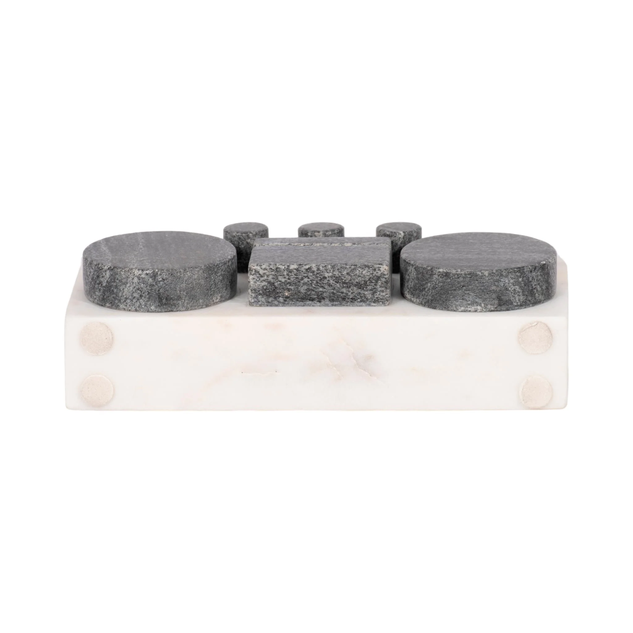 8" Marble Boombox, White/black - Image 7