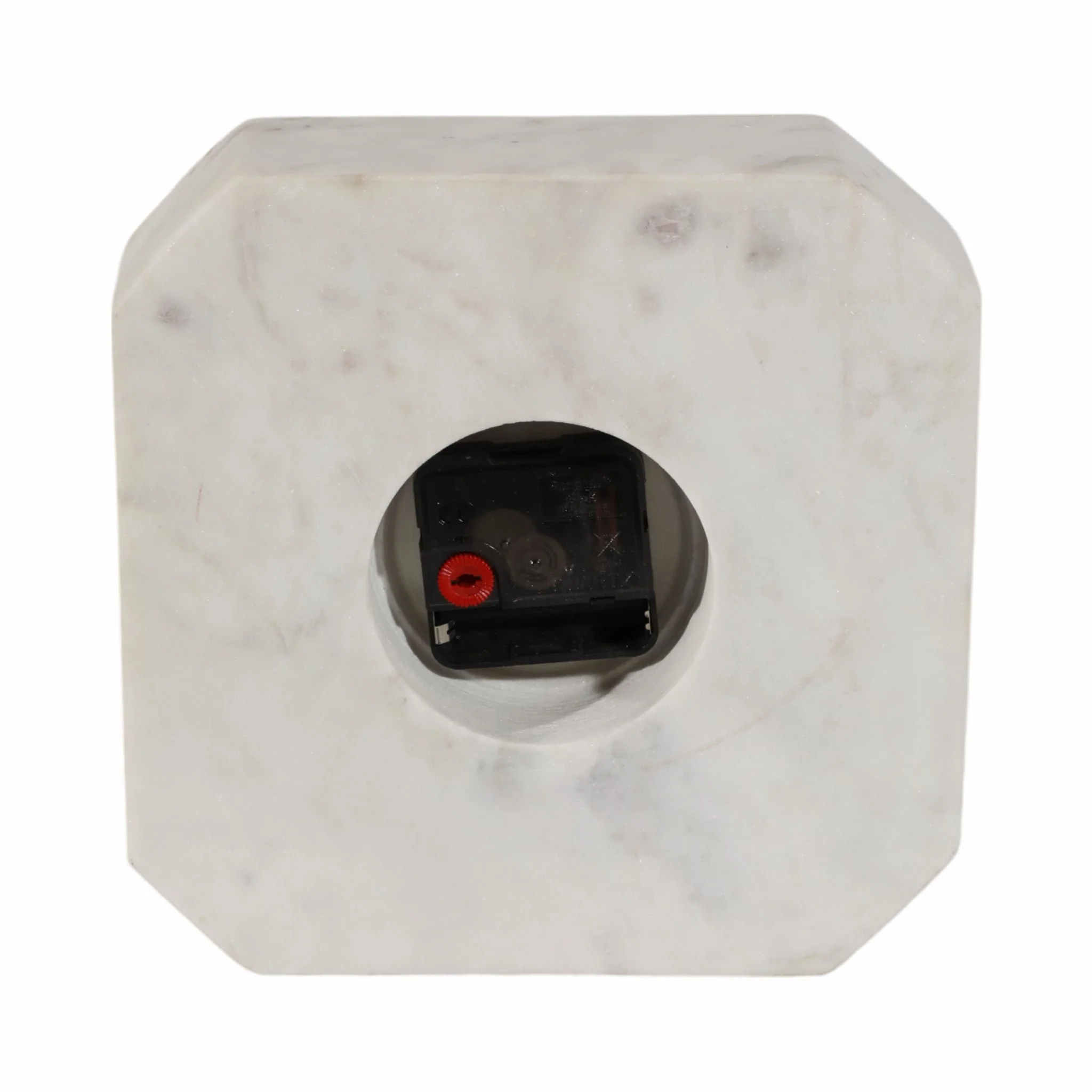 8" Marble Octagon Clock, Wht/gld - Image 4