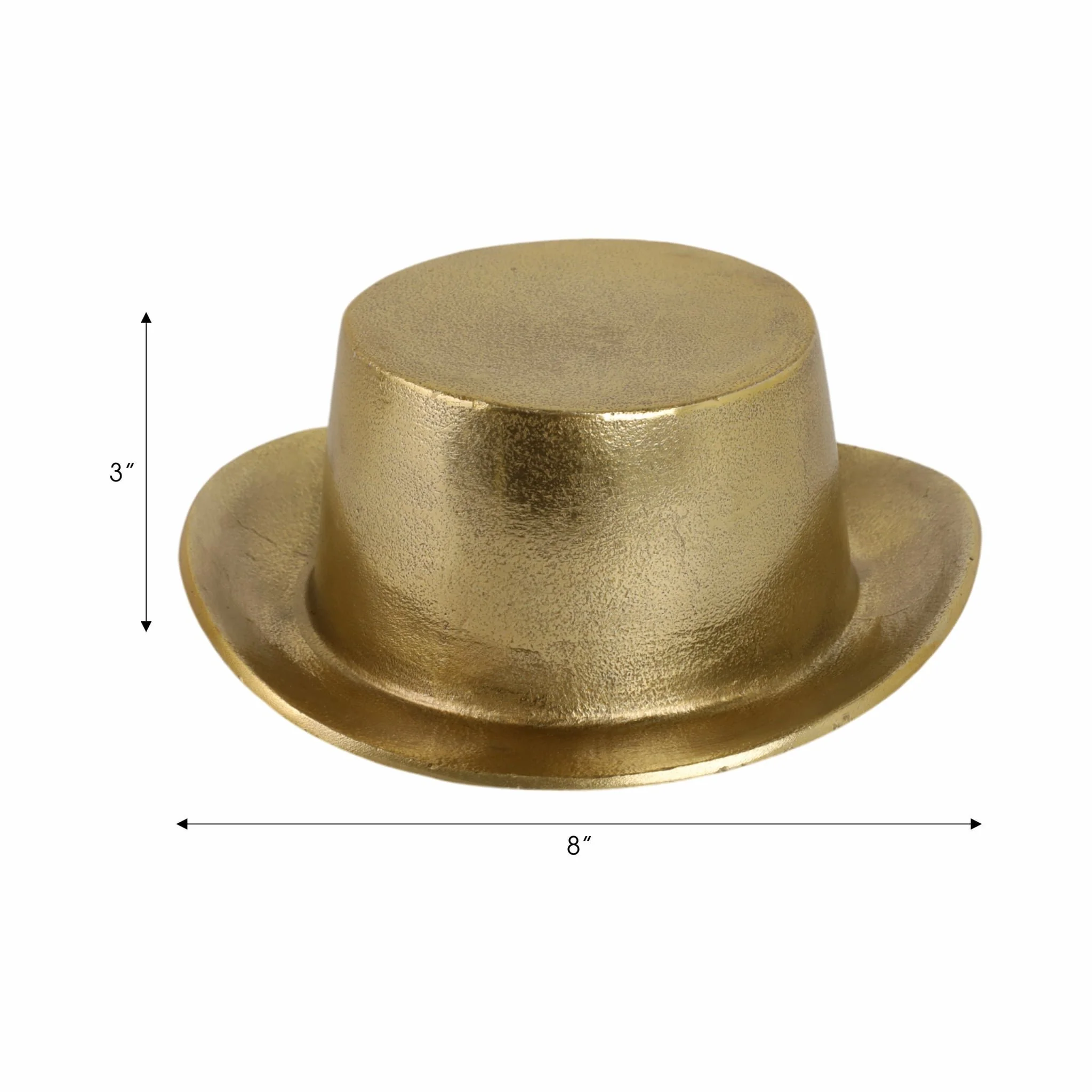 8" Metal Top Hat, Gold - Image 8