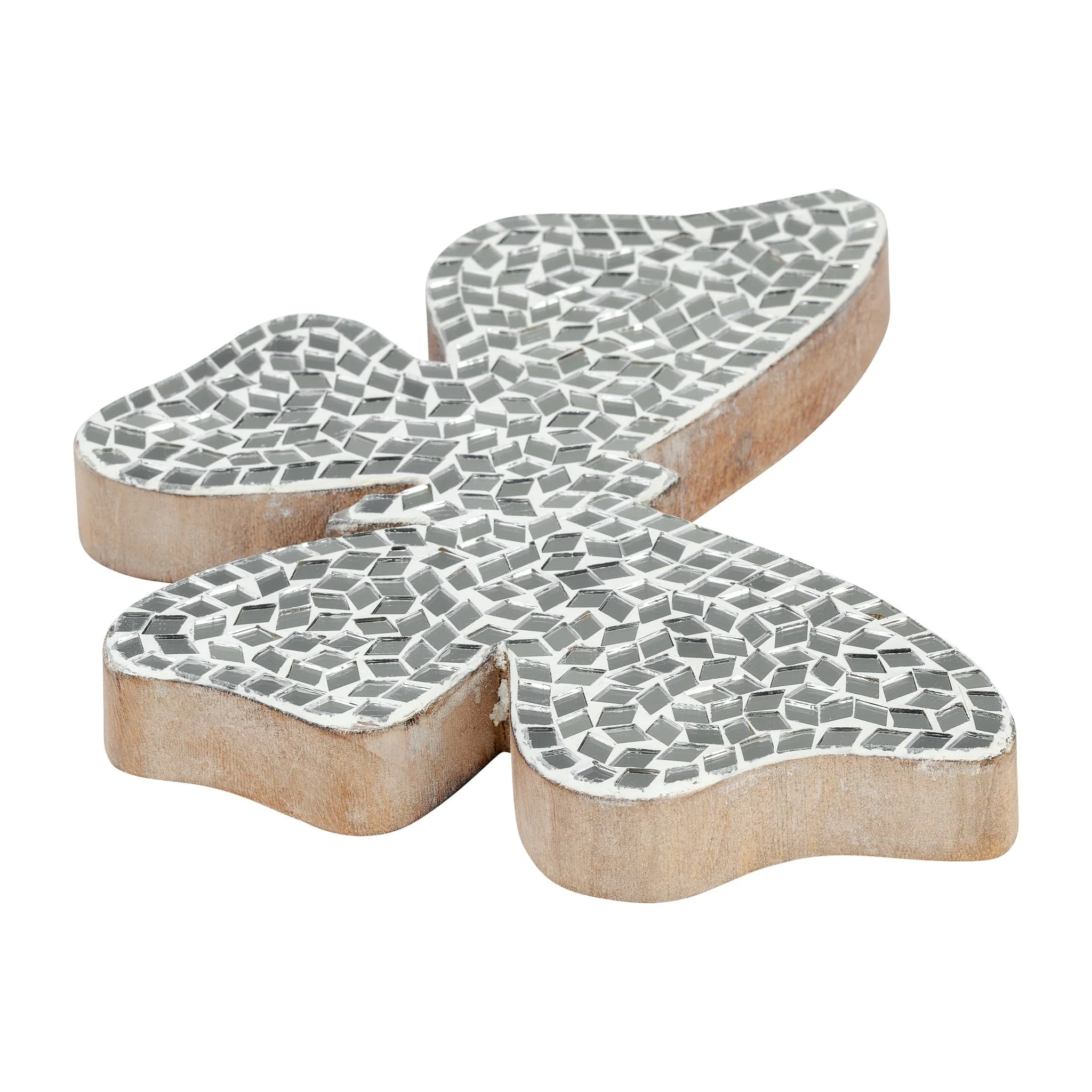 8" Mosaic Butterfly, White - Image 4