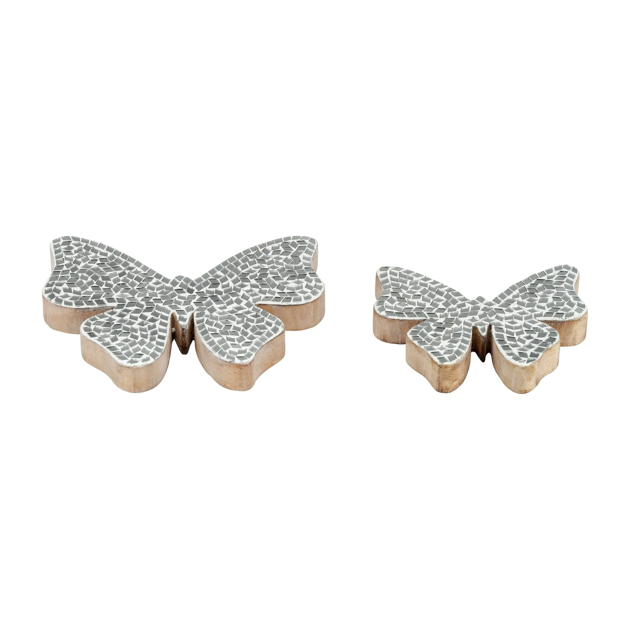 8" Mosaic Butterfly, White - Image 8